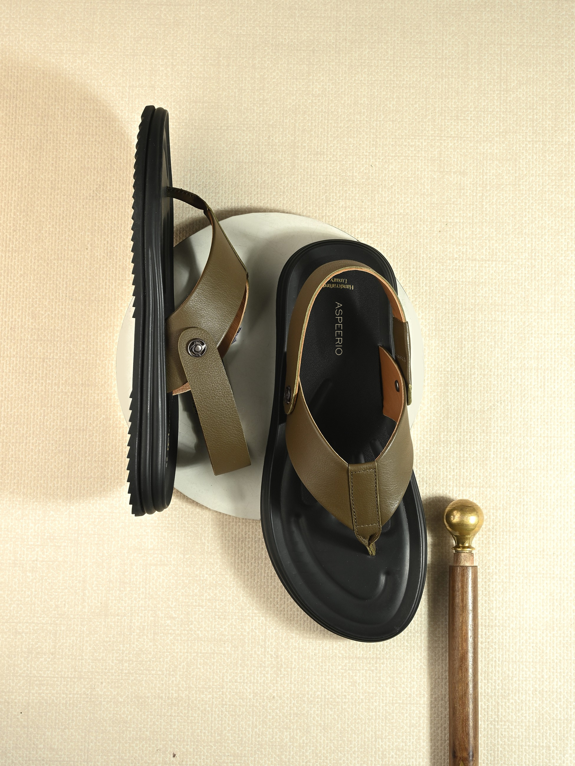 Comet Leather Sandals by Aspeerio