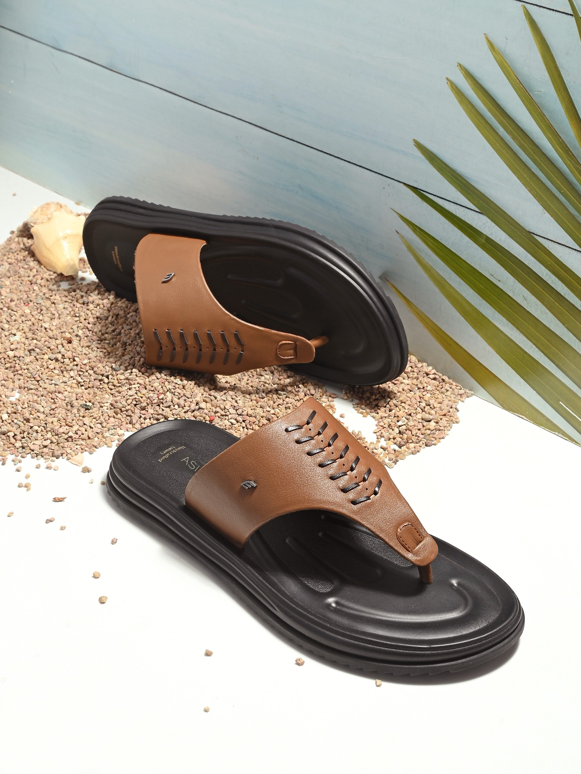 Comet Leather Slippers by Aspeerio