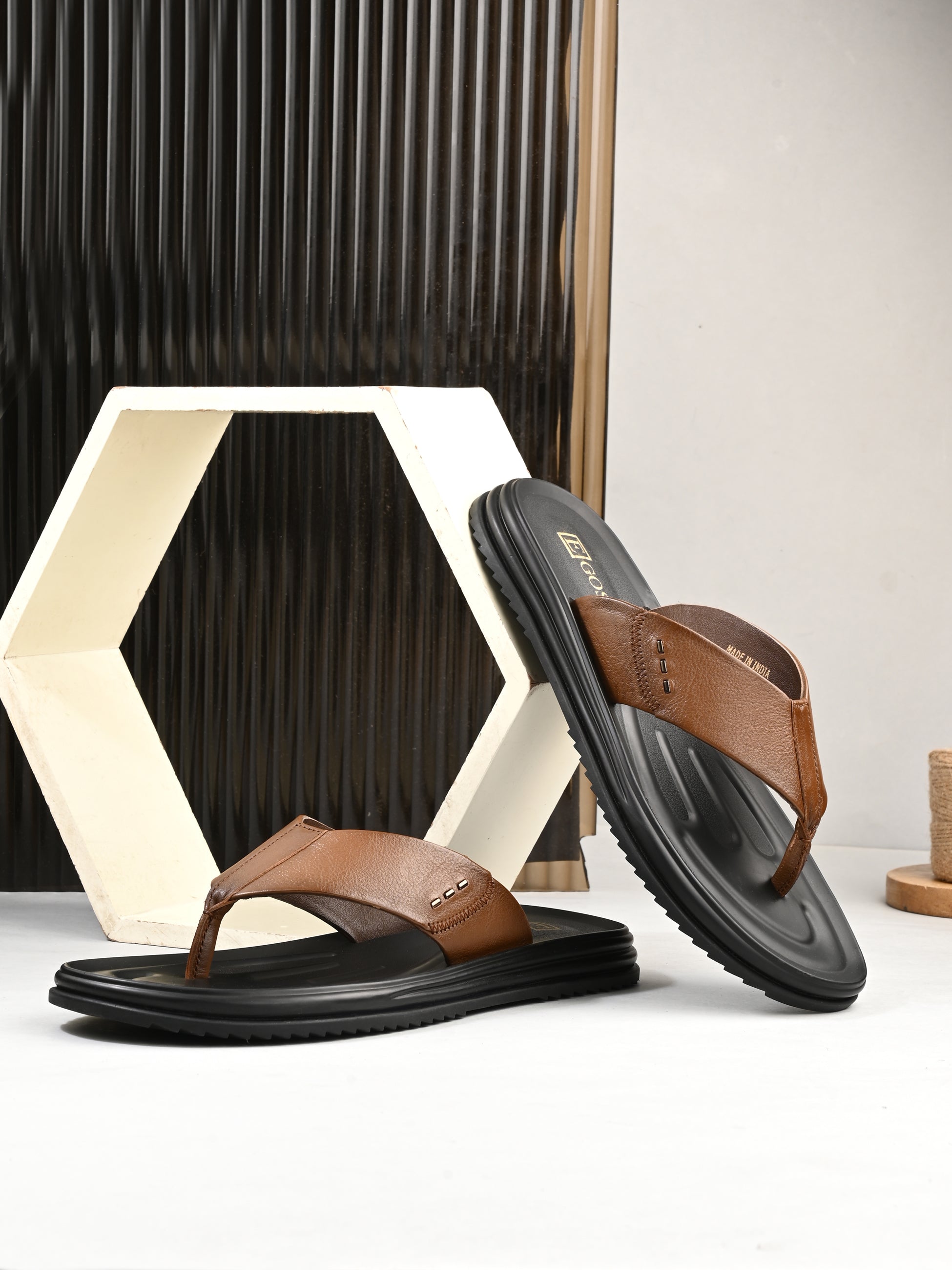 Comet Leather Slippers by Aspeerio