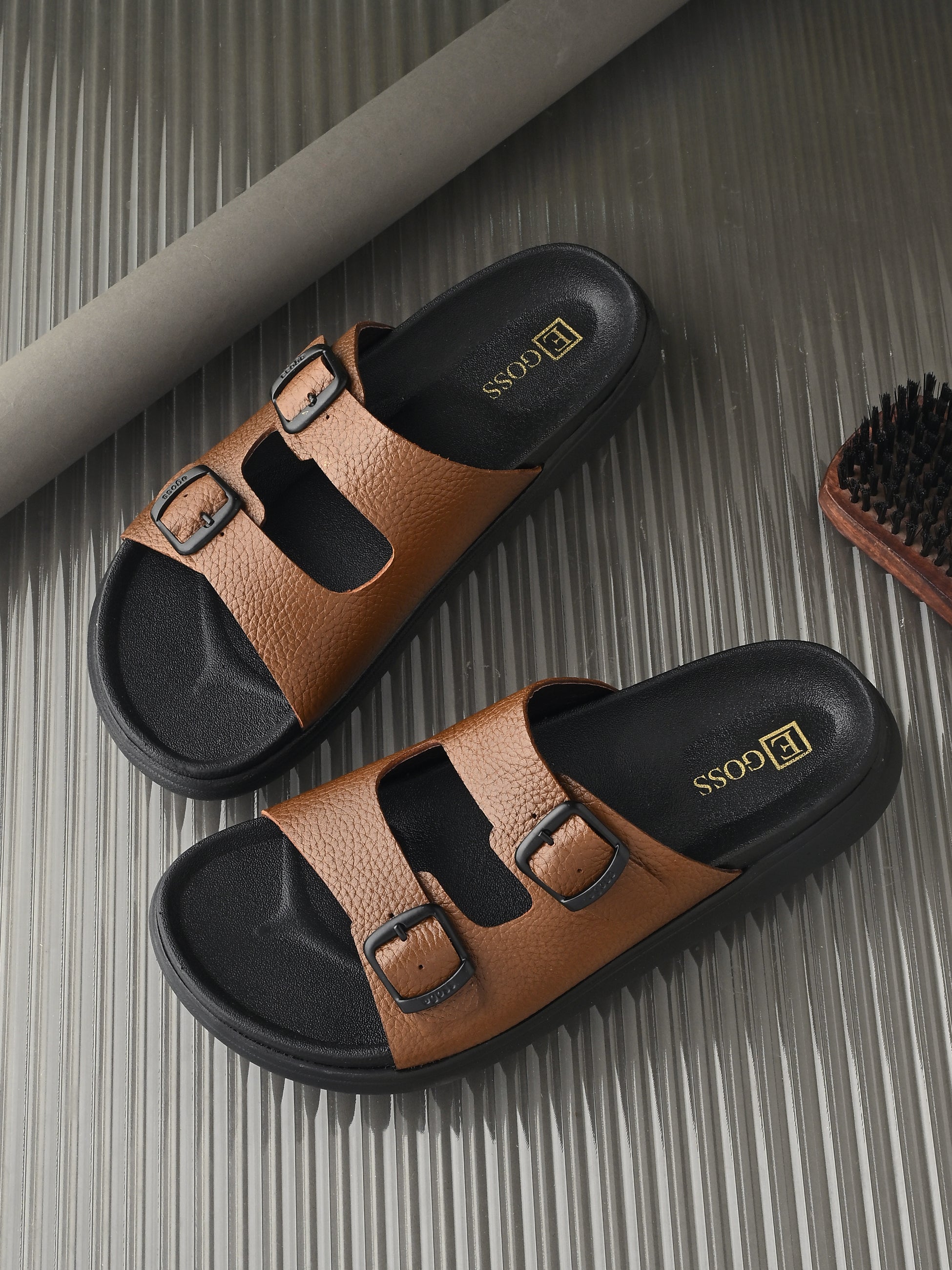 Comet Leather Slippers by Aspeerio