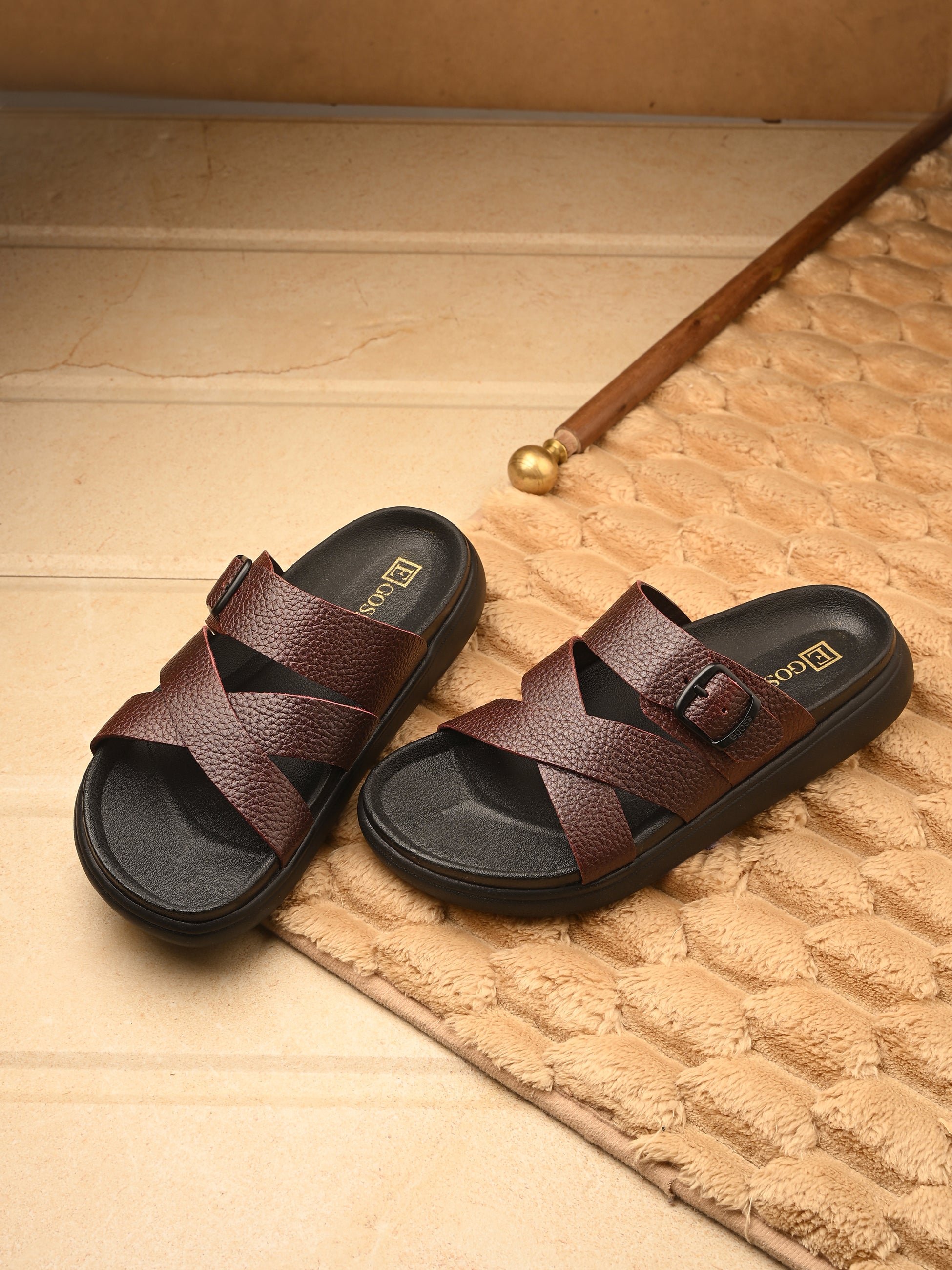 Comet Leather Slippers by Aspeerio