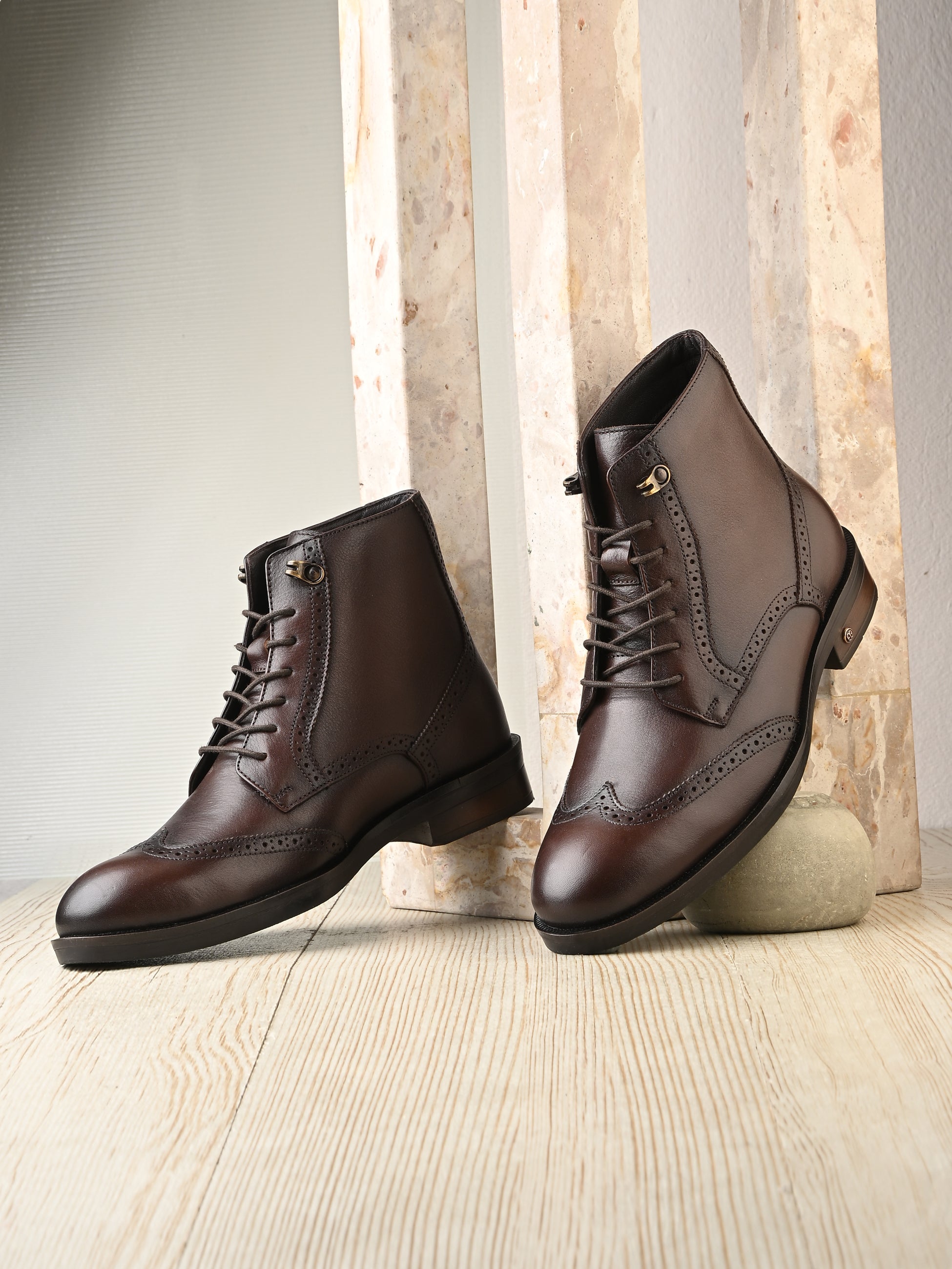 Mudtrail Lace-Up High Ankle Boots by Aspeerio