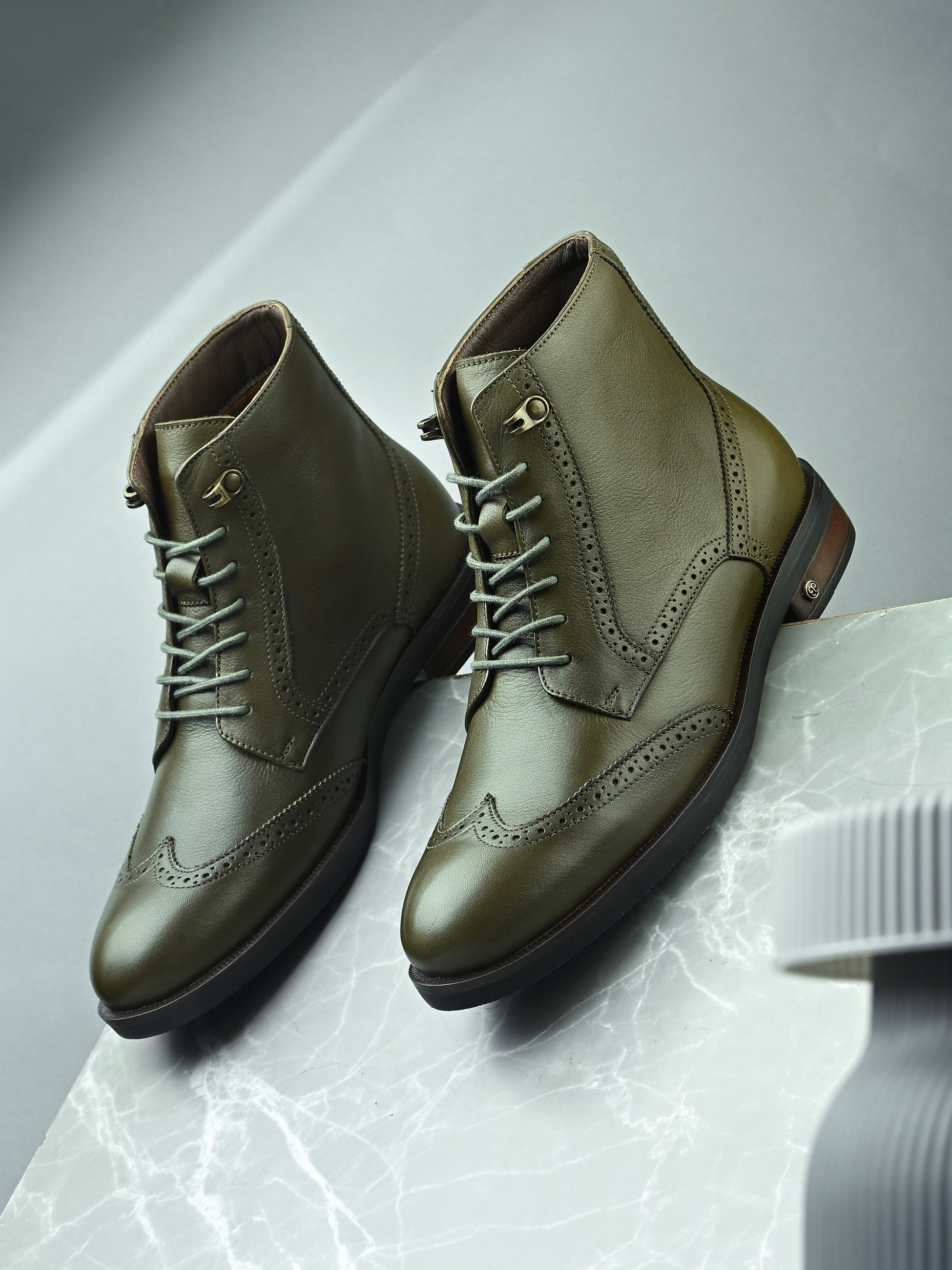 Mudtrail Lace-Up High Ankle Boots by Aspeerio