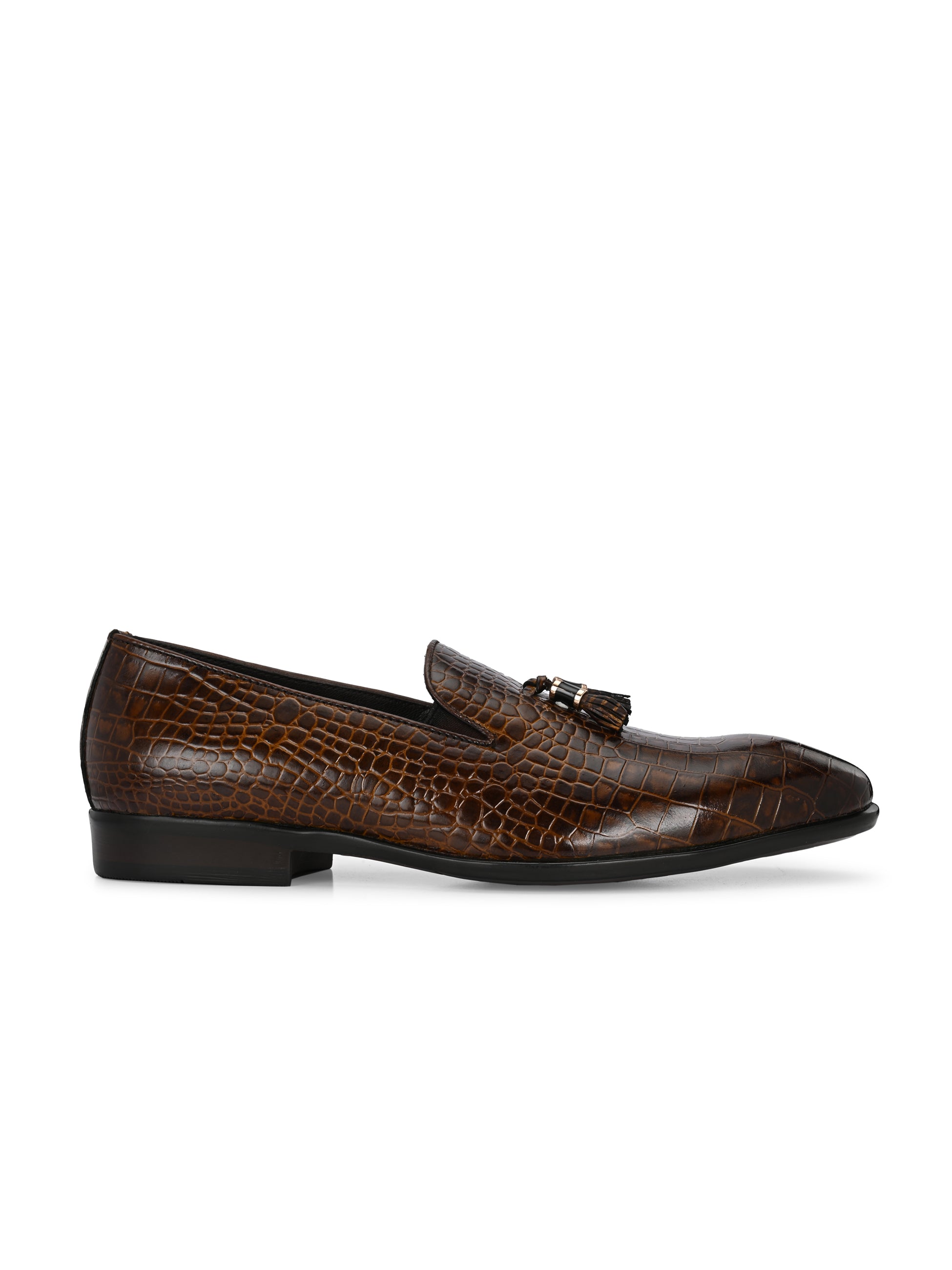 Egoss Platinum Tassel Shoes For Men