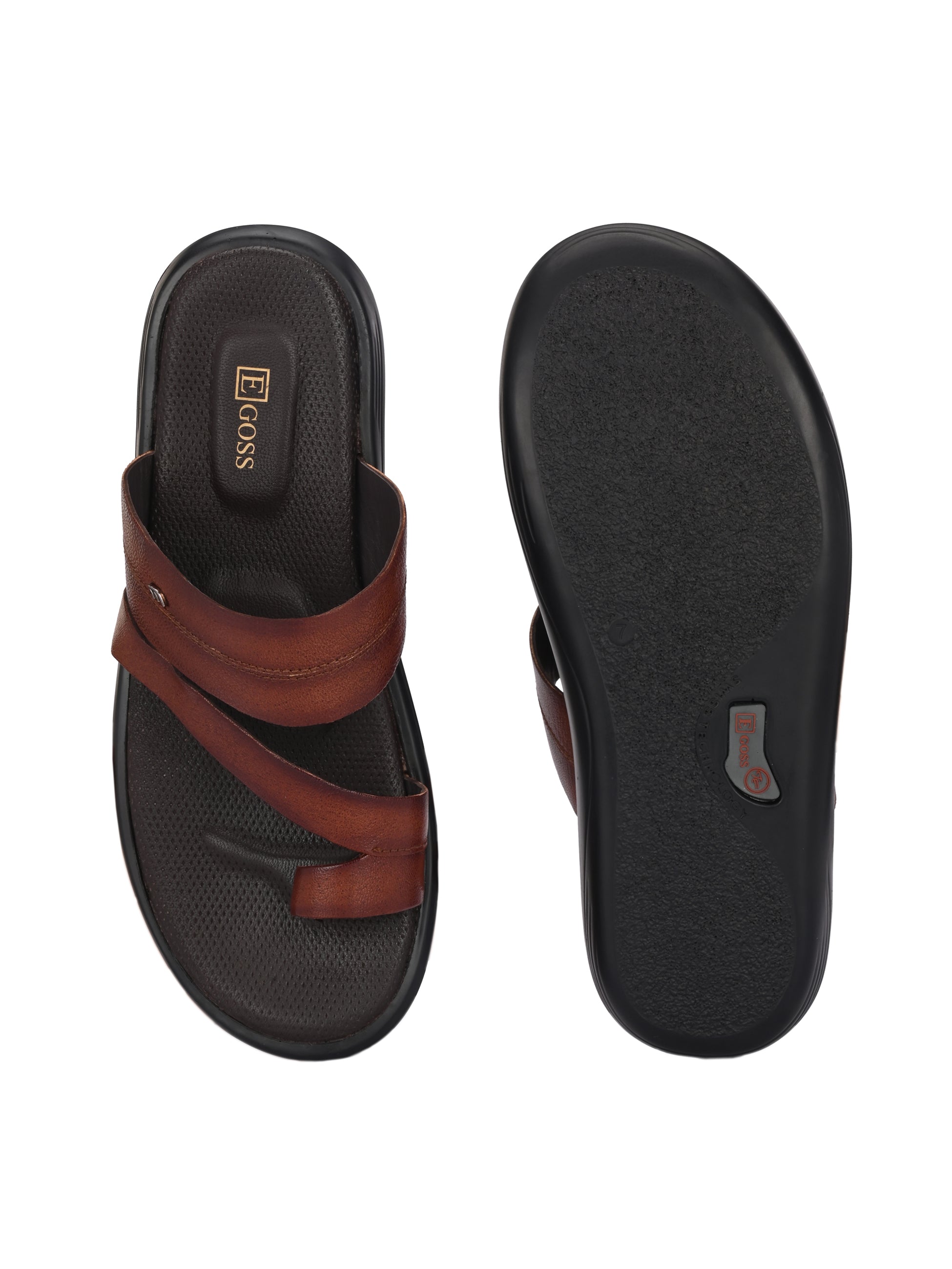 Egoss Leather Slippers For Men