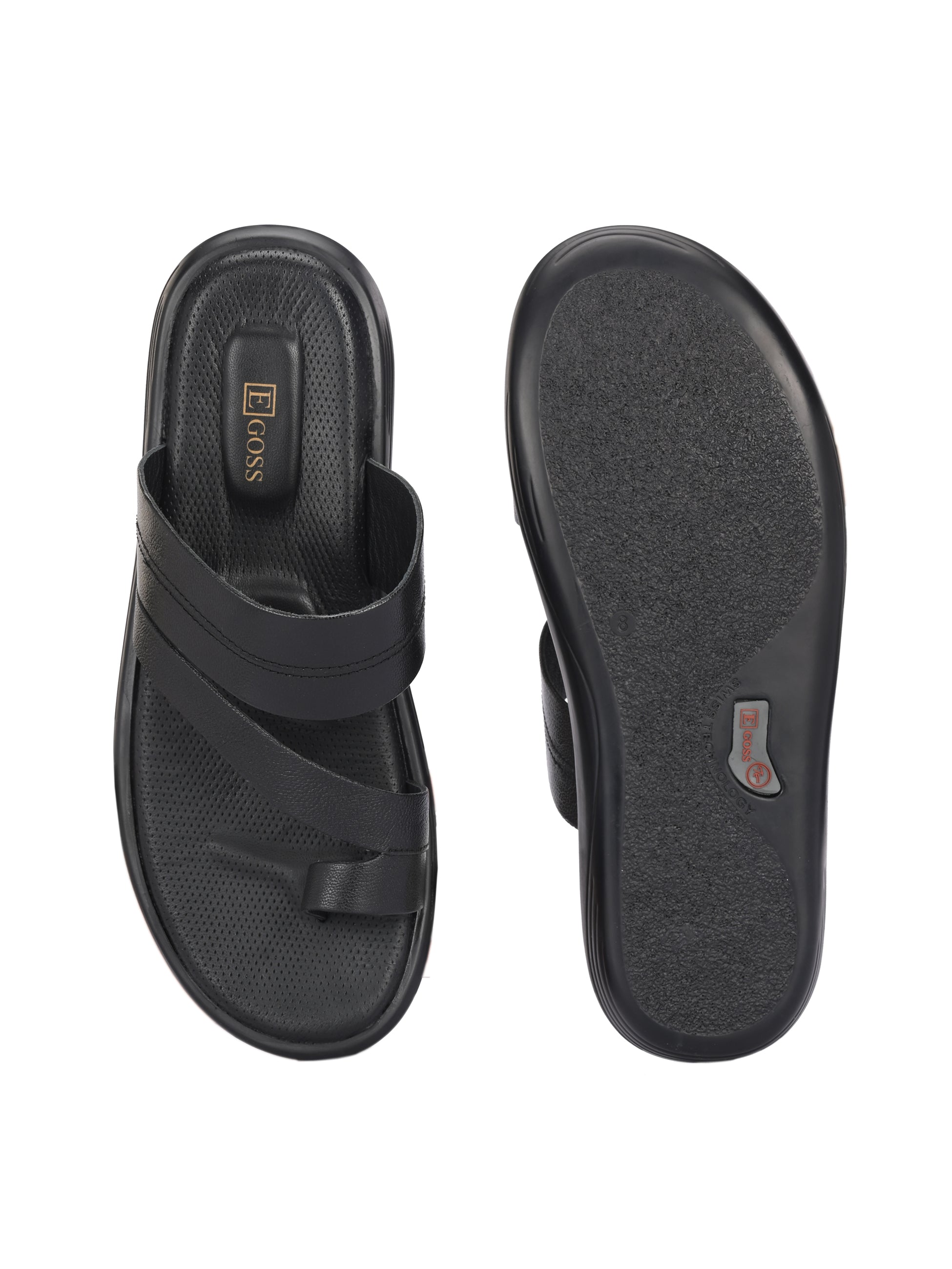 Egoss Leather Slippers For Men