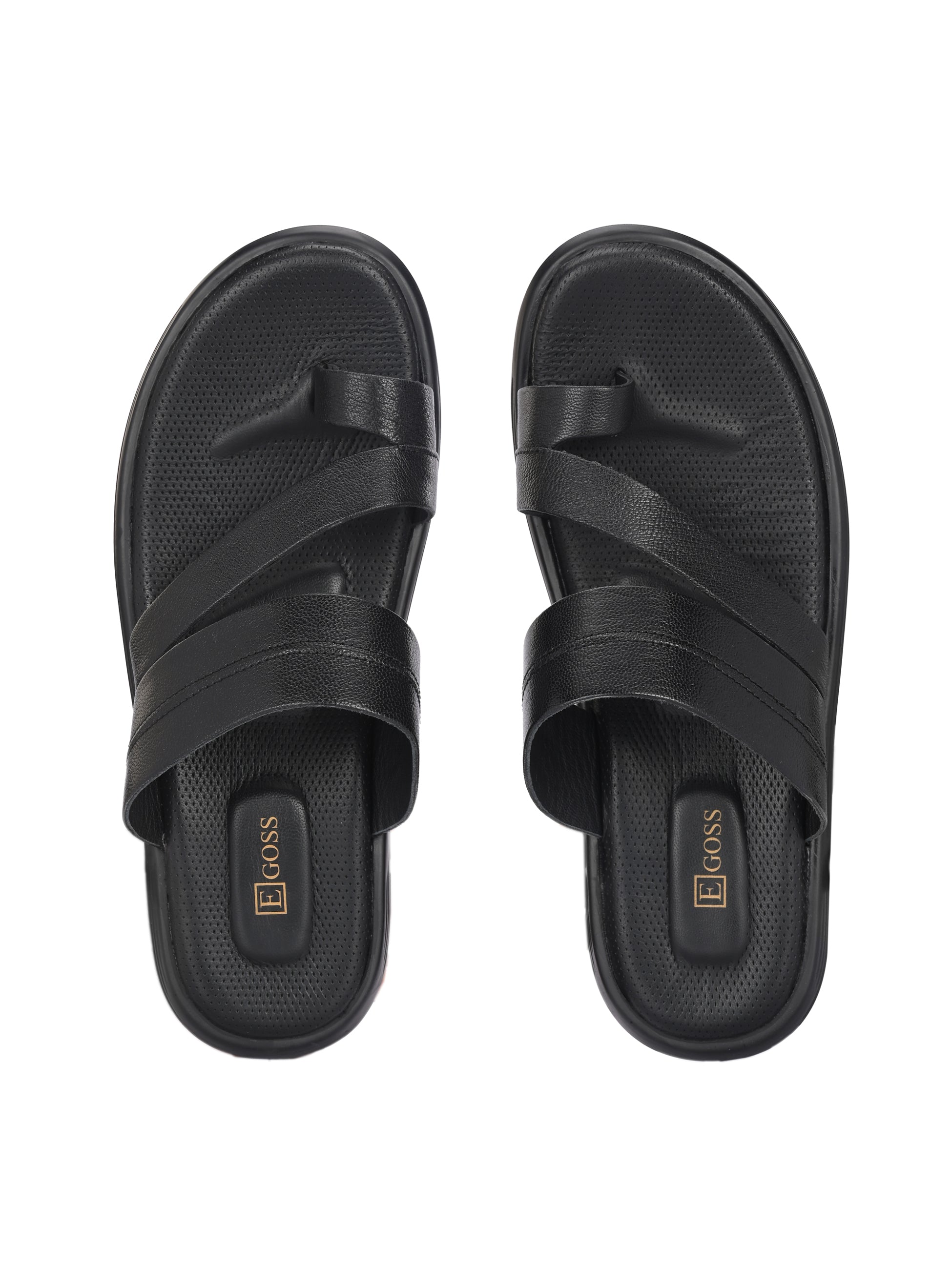 Egoss Leather Slippers For Men