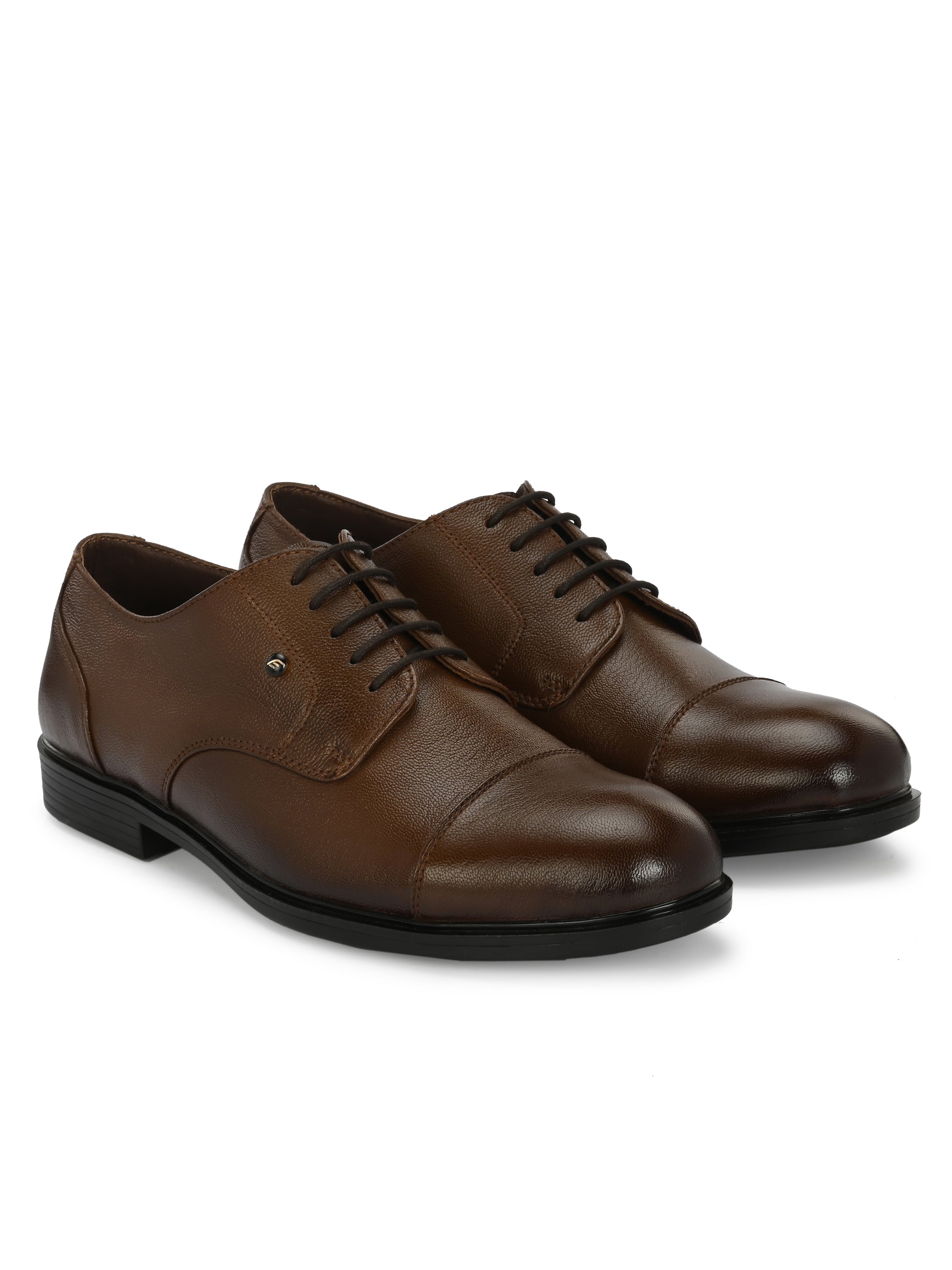 Egoss Formal Oxford Lace-Up Shoes For Men 7 / Tan / Regular
