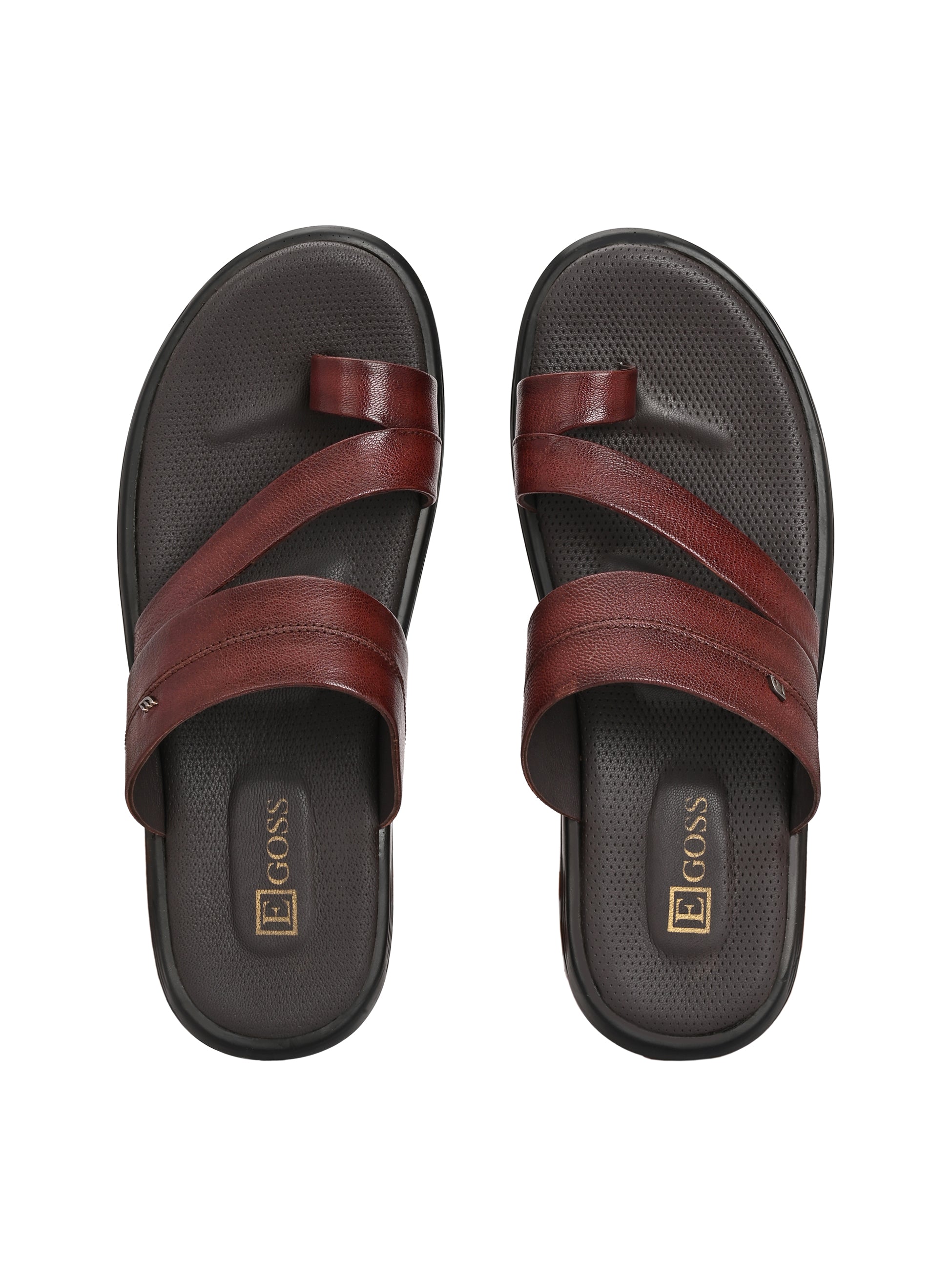 Egoss Leather Slippers For Men