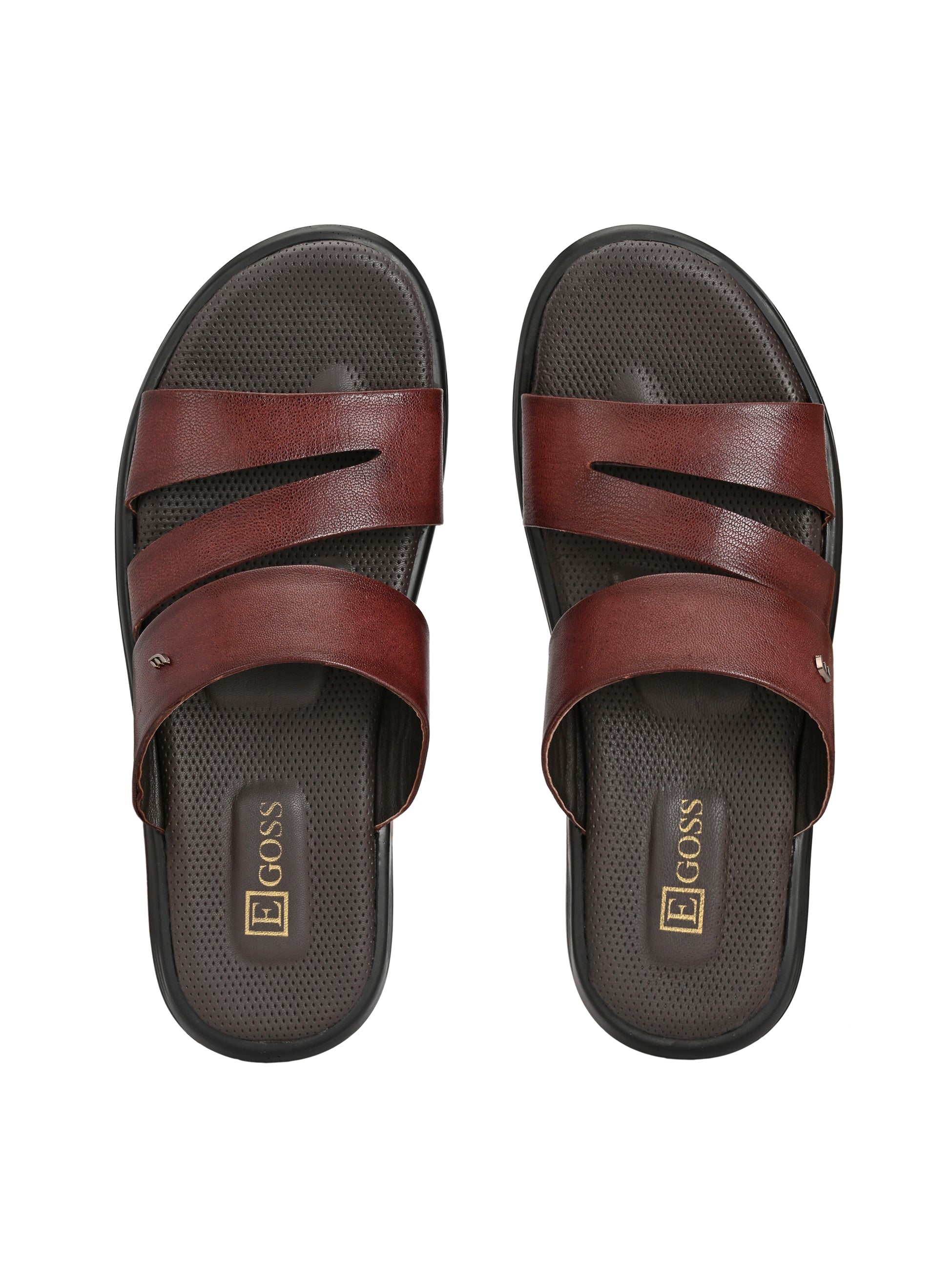 Egoss Leather Slippers For Men