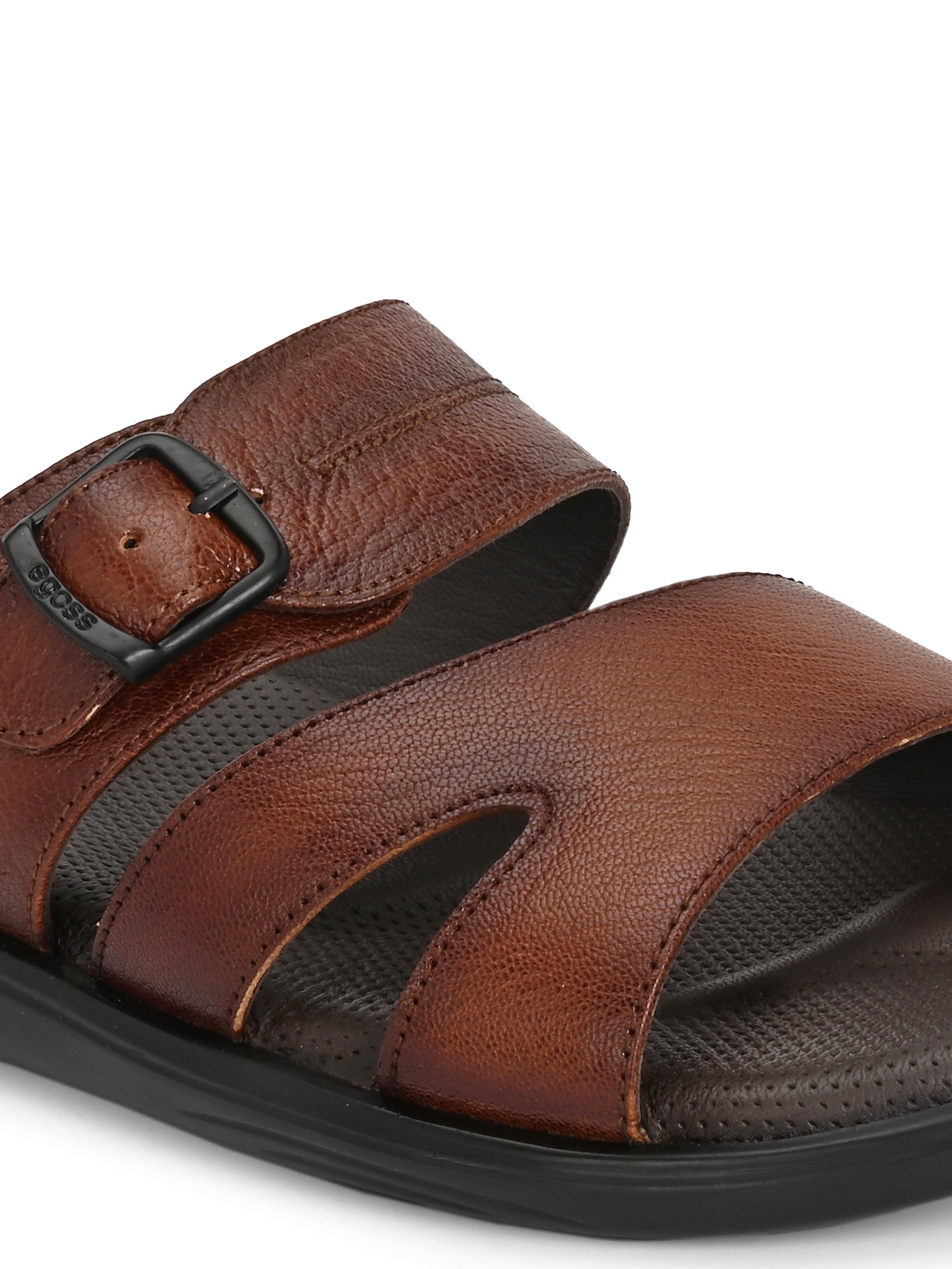 Egoss Leather Slippers For Men