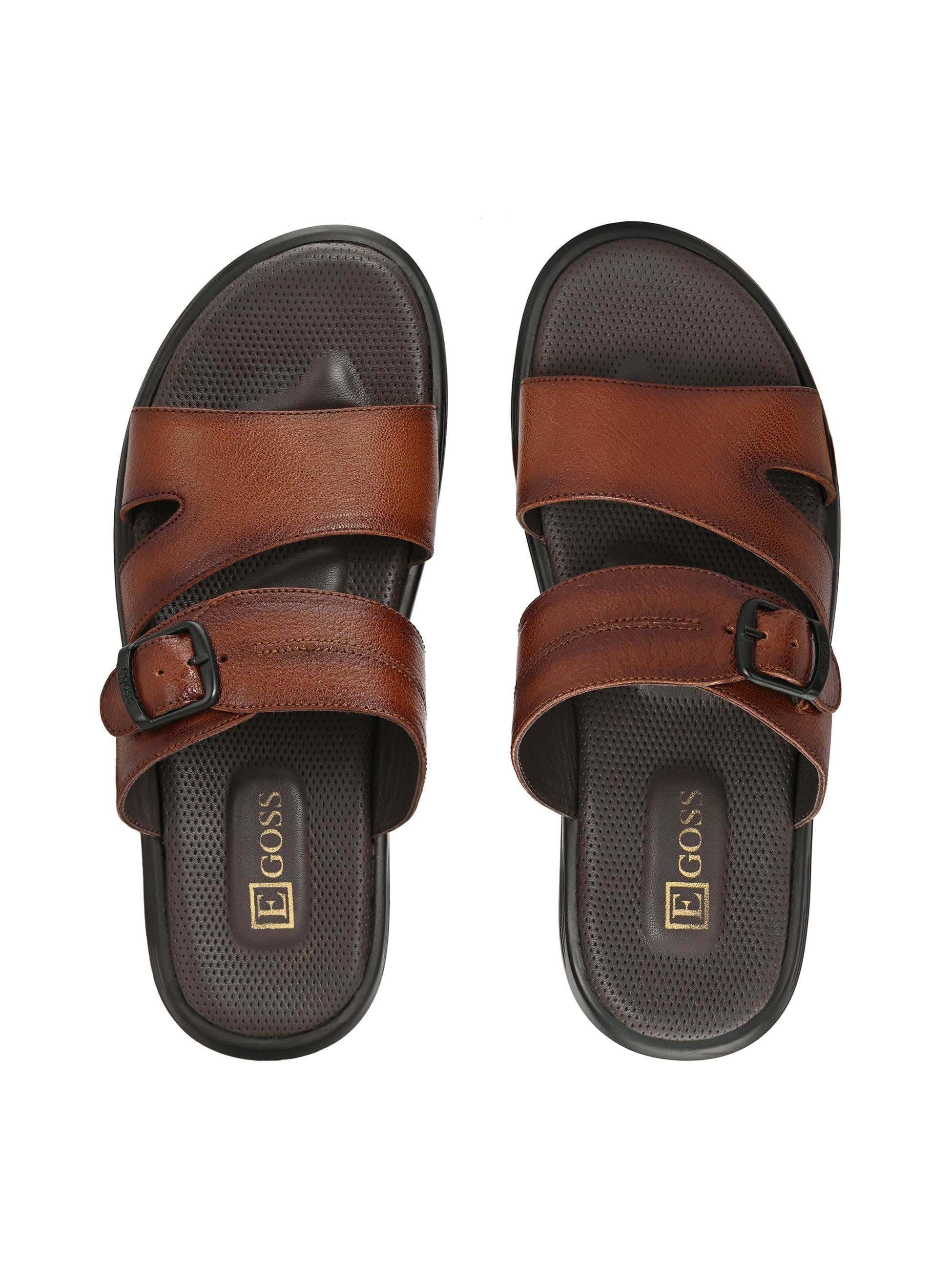 Egoss Leather Slippers For Men