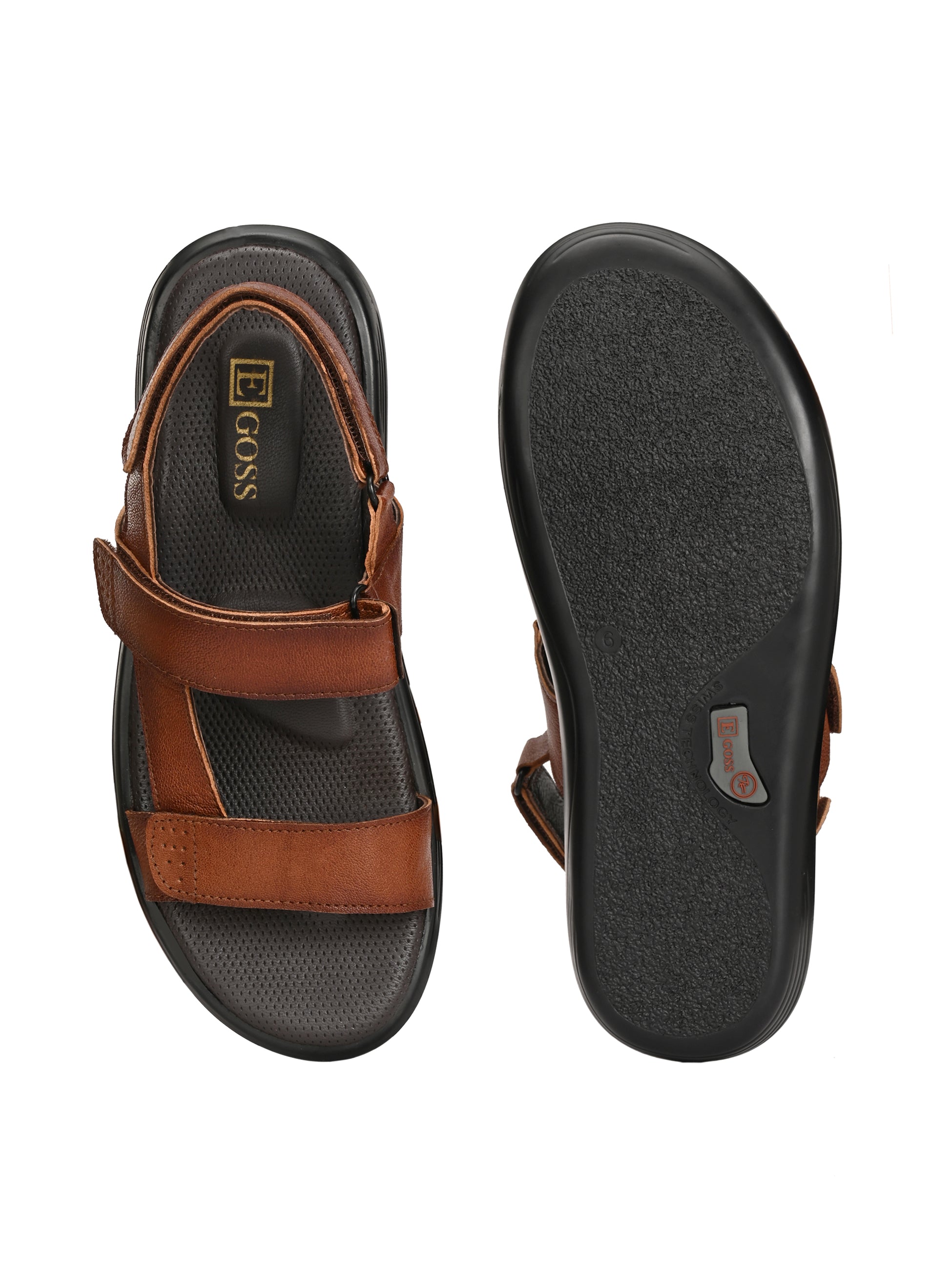 Egoss Leather Sandals For Men