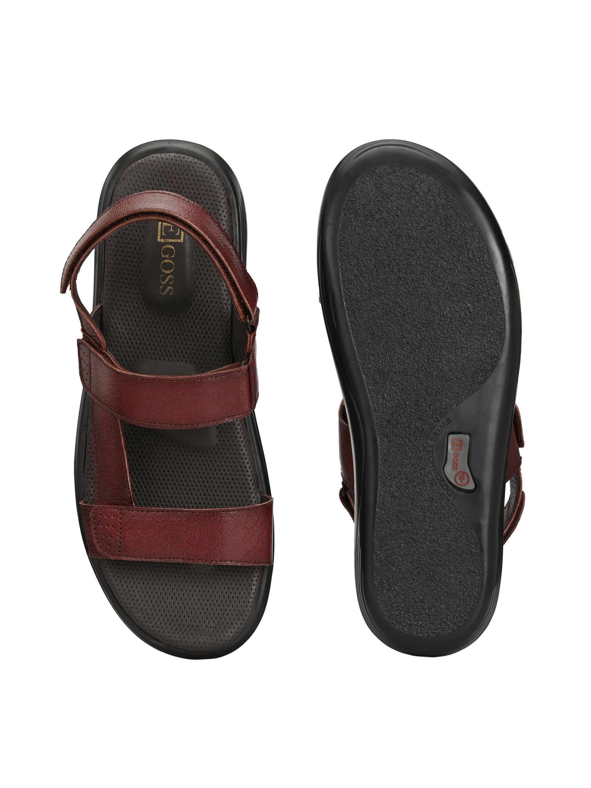 Egoss Leather Sandals For Men
