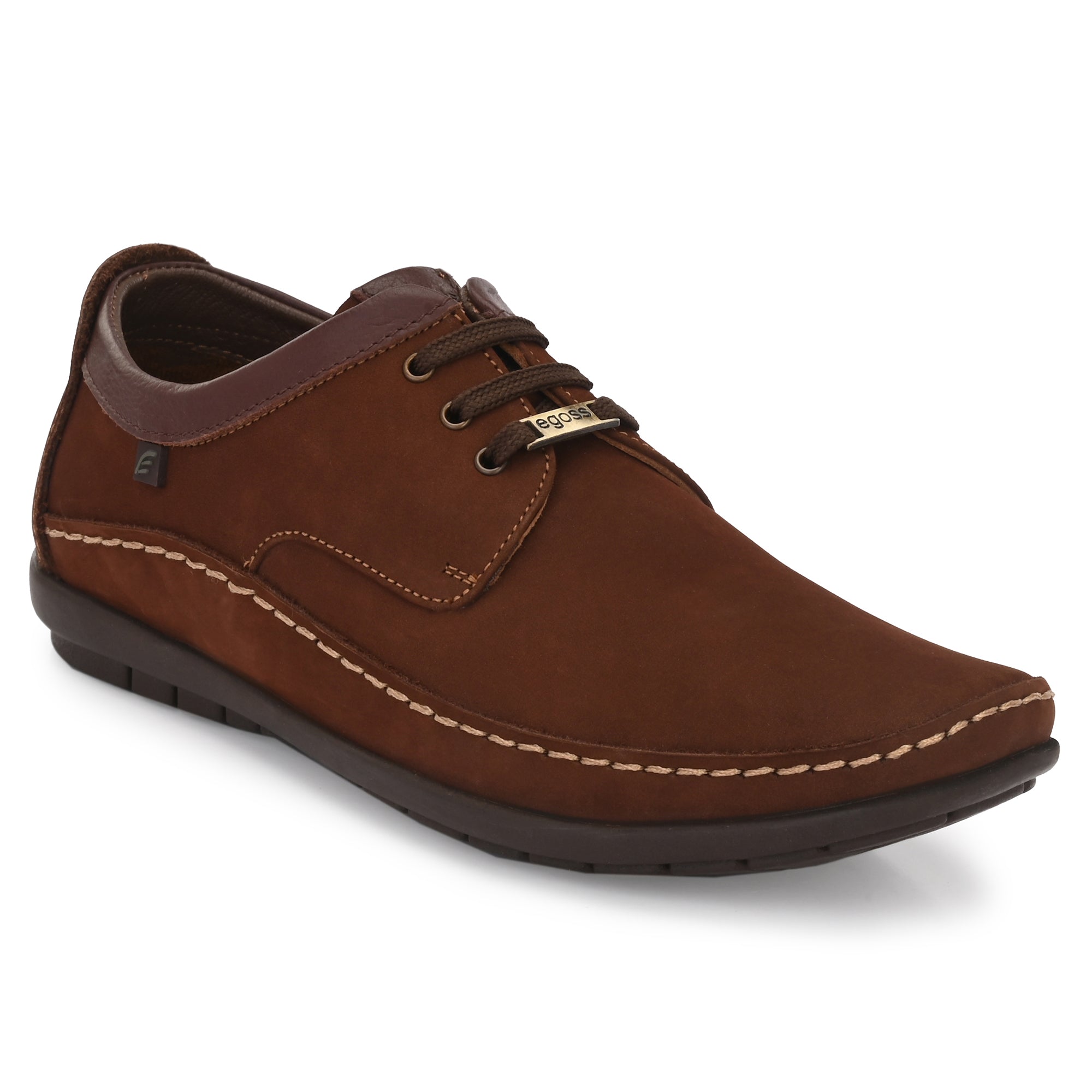 Egoss Leather Casual Lace-Up Shoes For Men