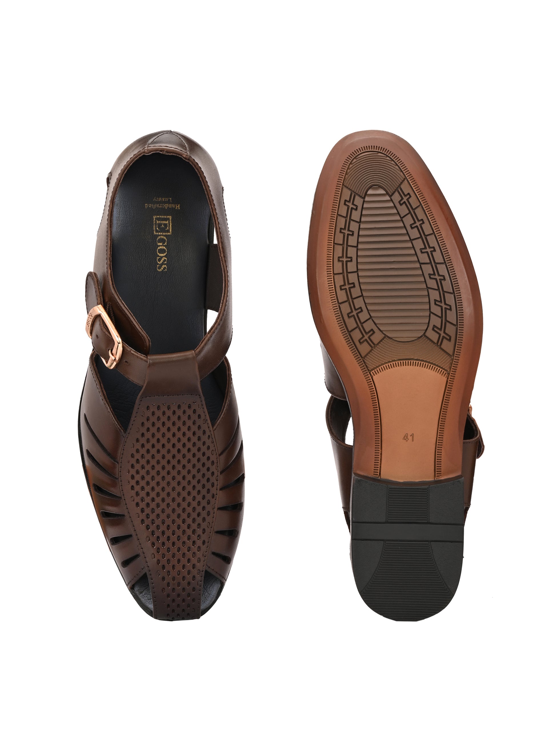 Egoss Gold Peshawari Sandals For Men