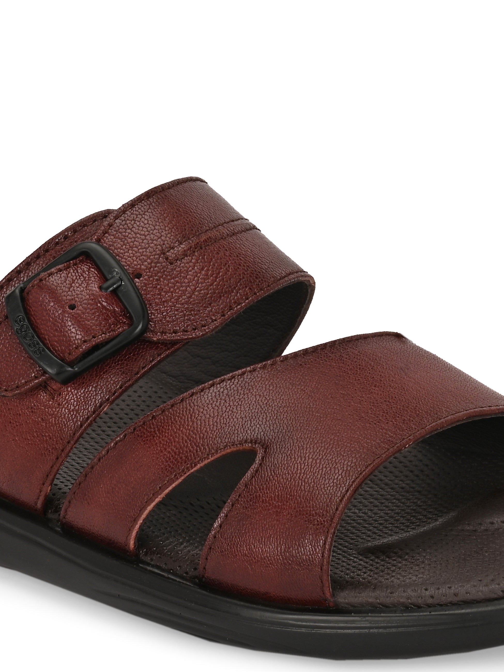 Egoss Leather Slippers For Men