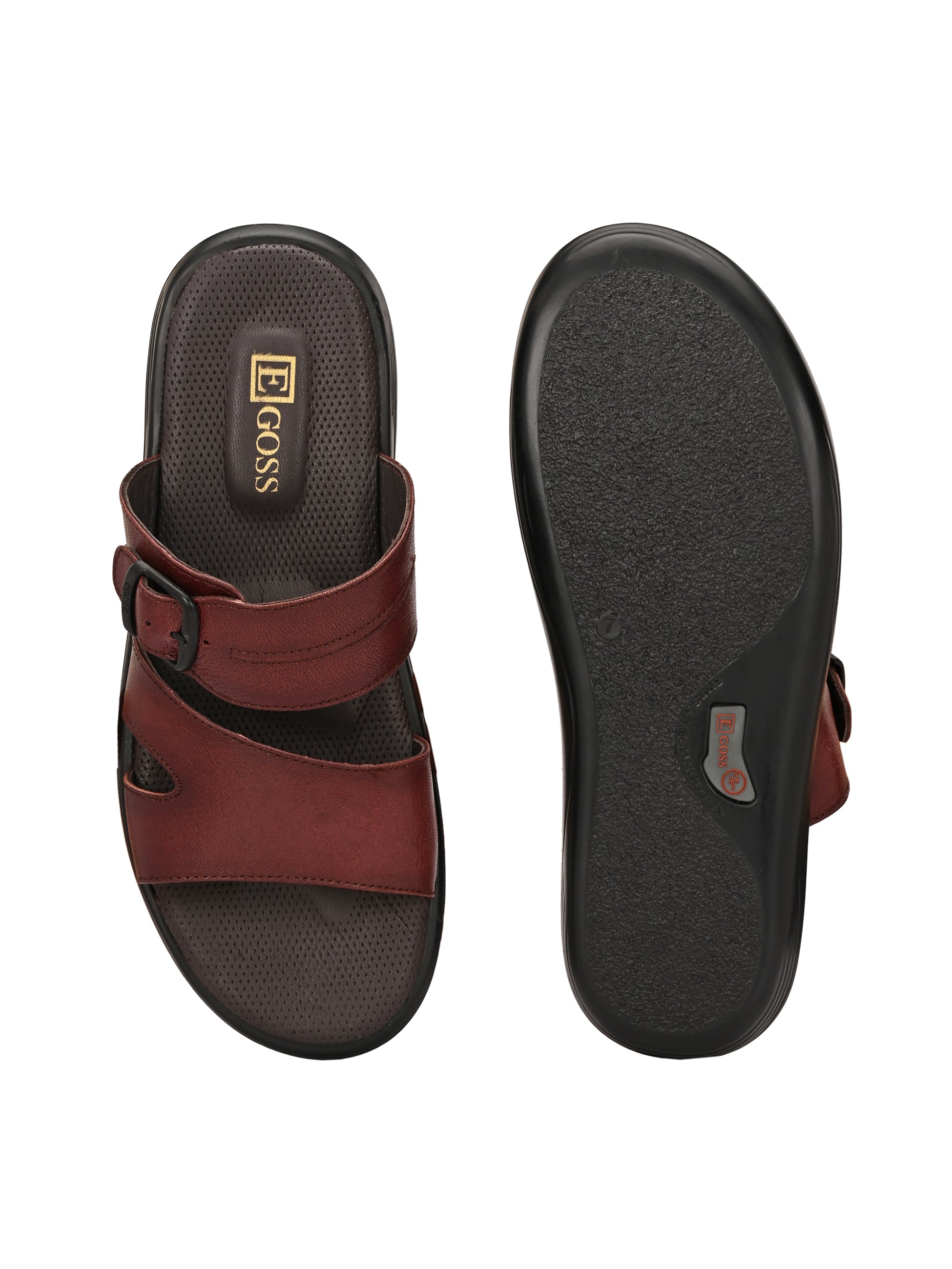 Egoss Leather Slippers For Men