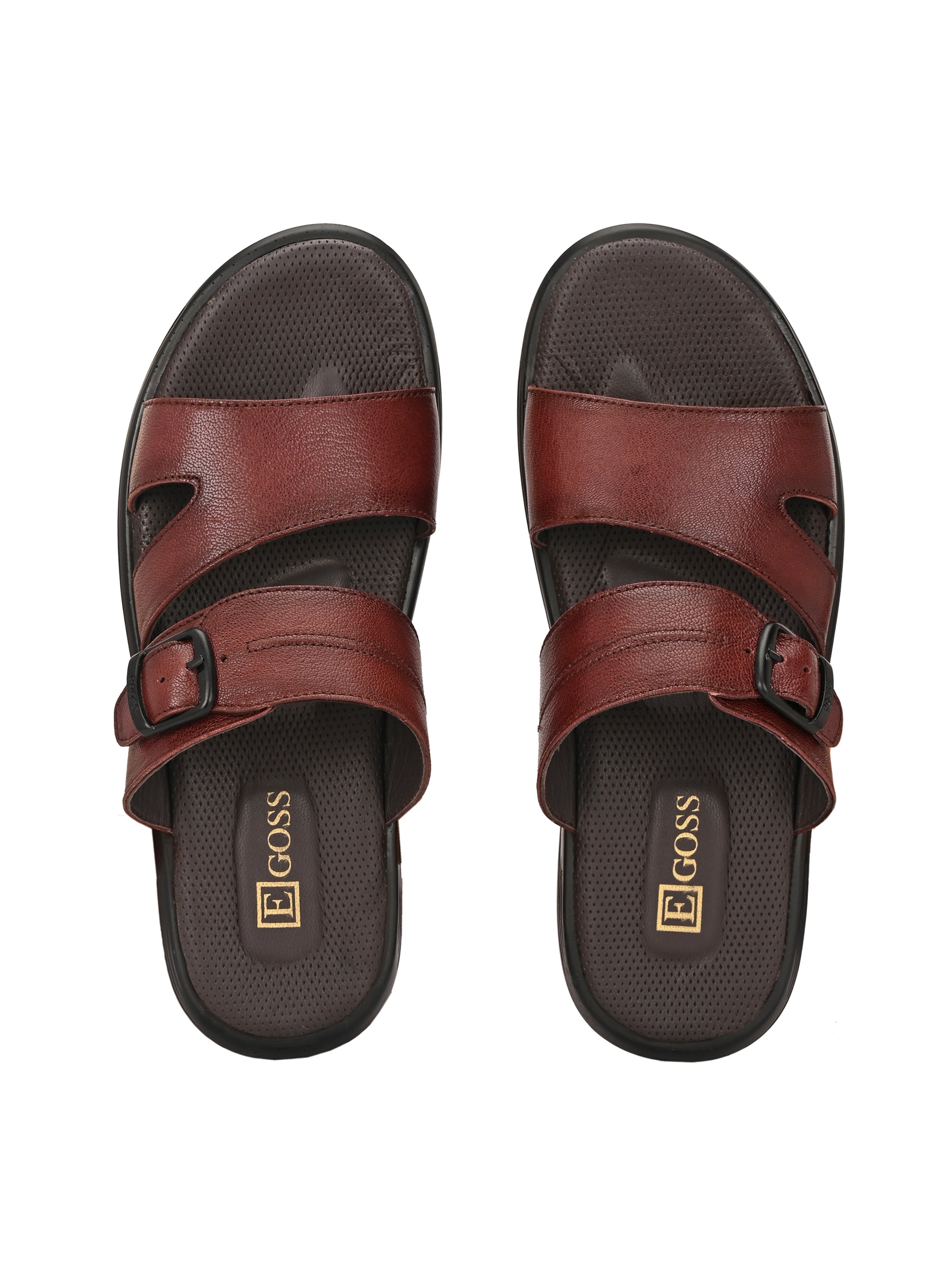 Egoss Leather Slippers For Men