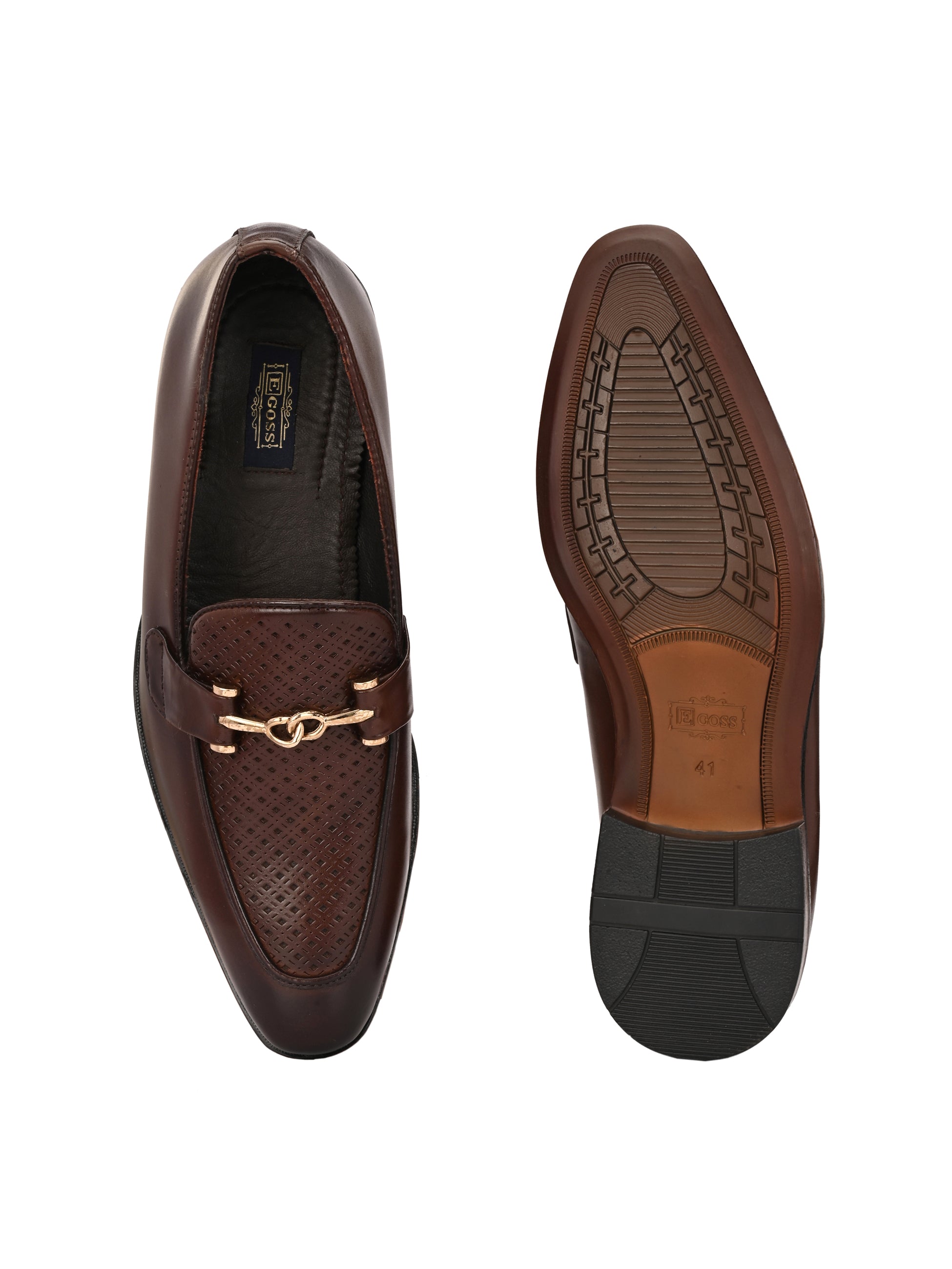Buckled Formal Loafers For Men by Egoss