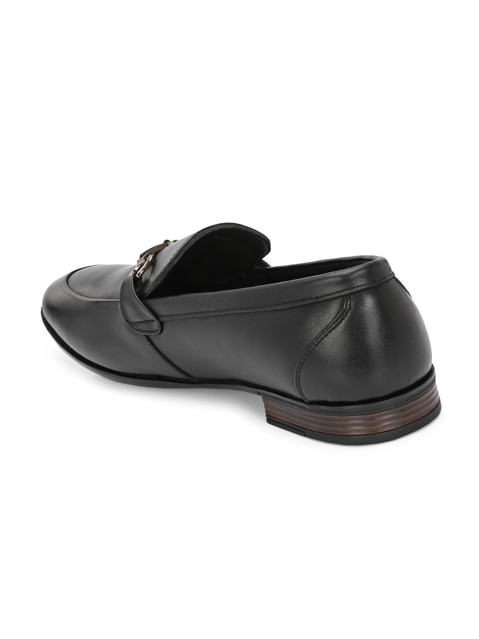 Egoss Platinum Buckled Loafers For Men