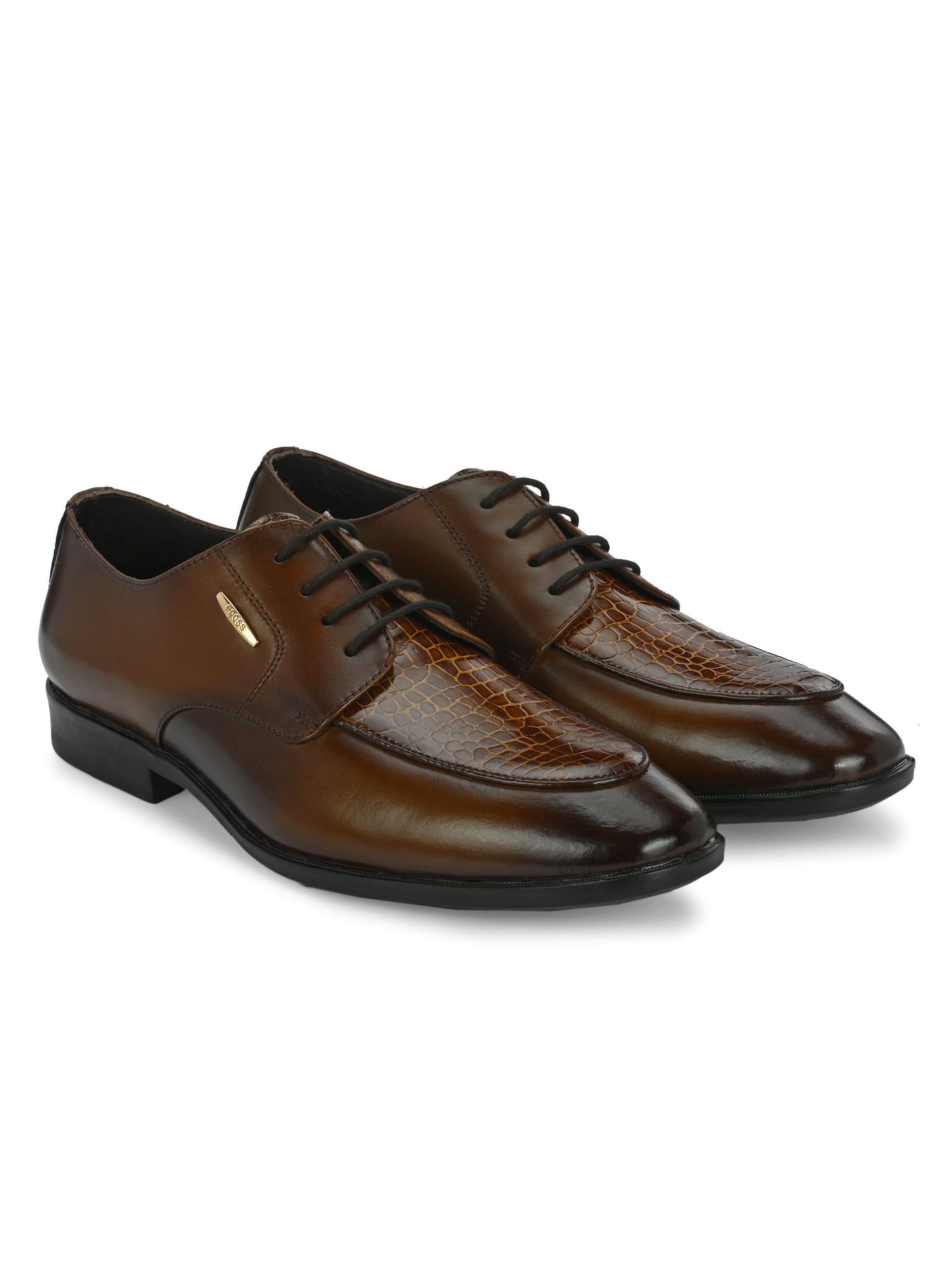 Egoss Platinum Lace-Up Shoes For Men