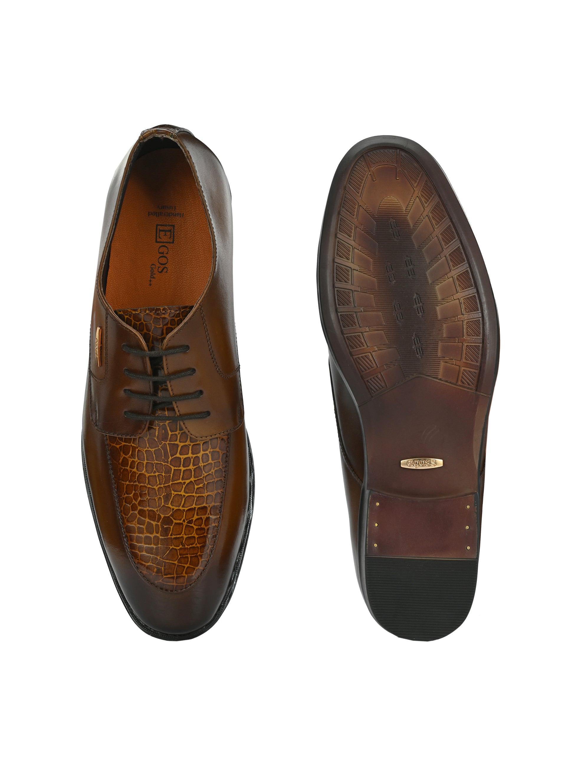 Egoss Platinum Lace-Up Shoes For Men