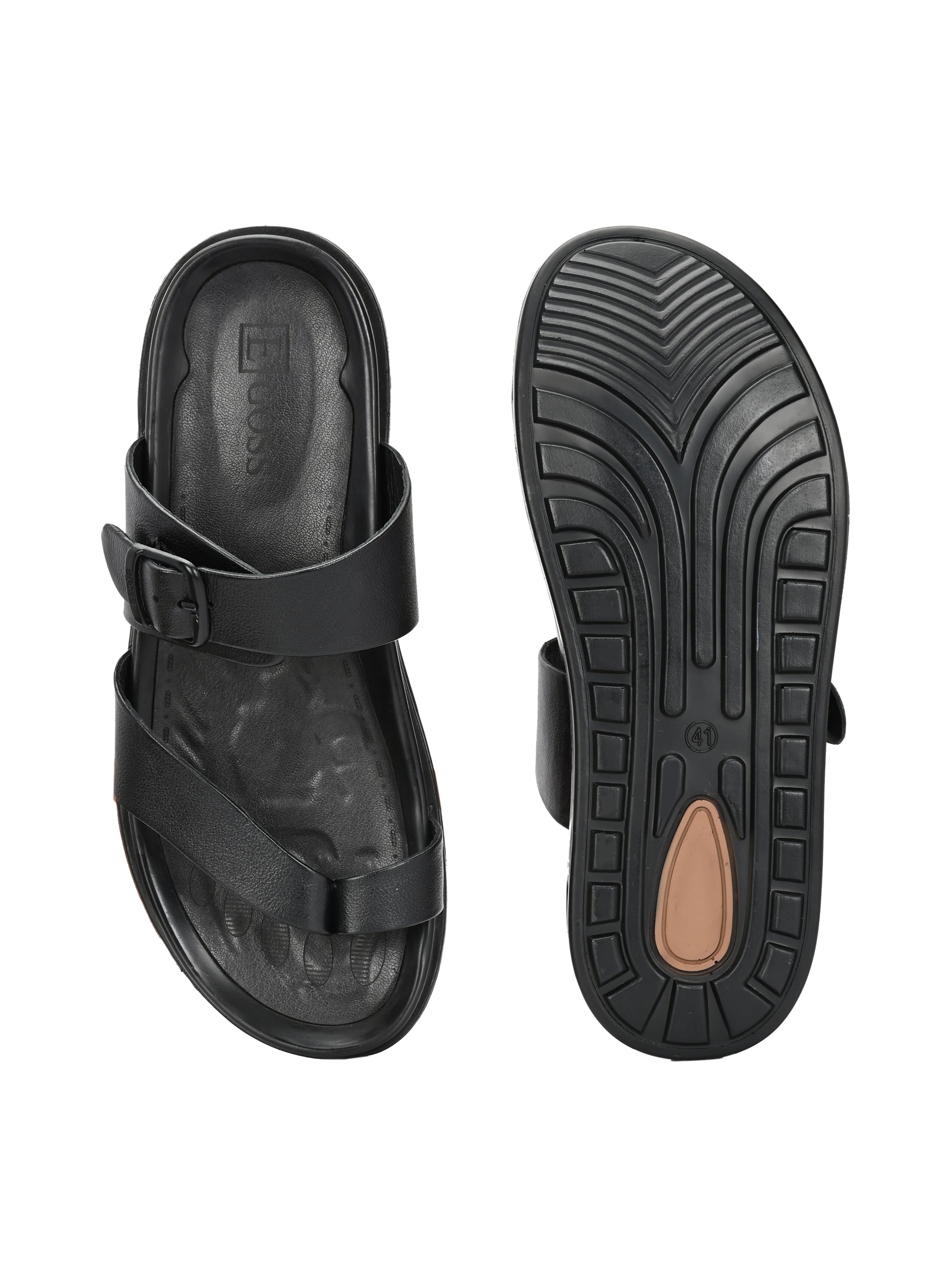 Egoss Leather Slippers For Men