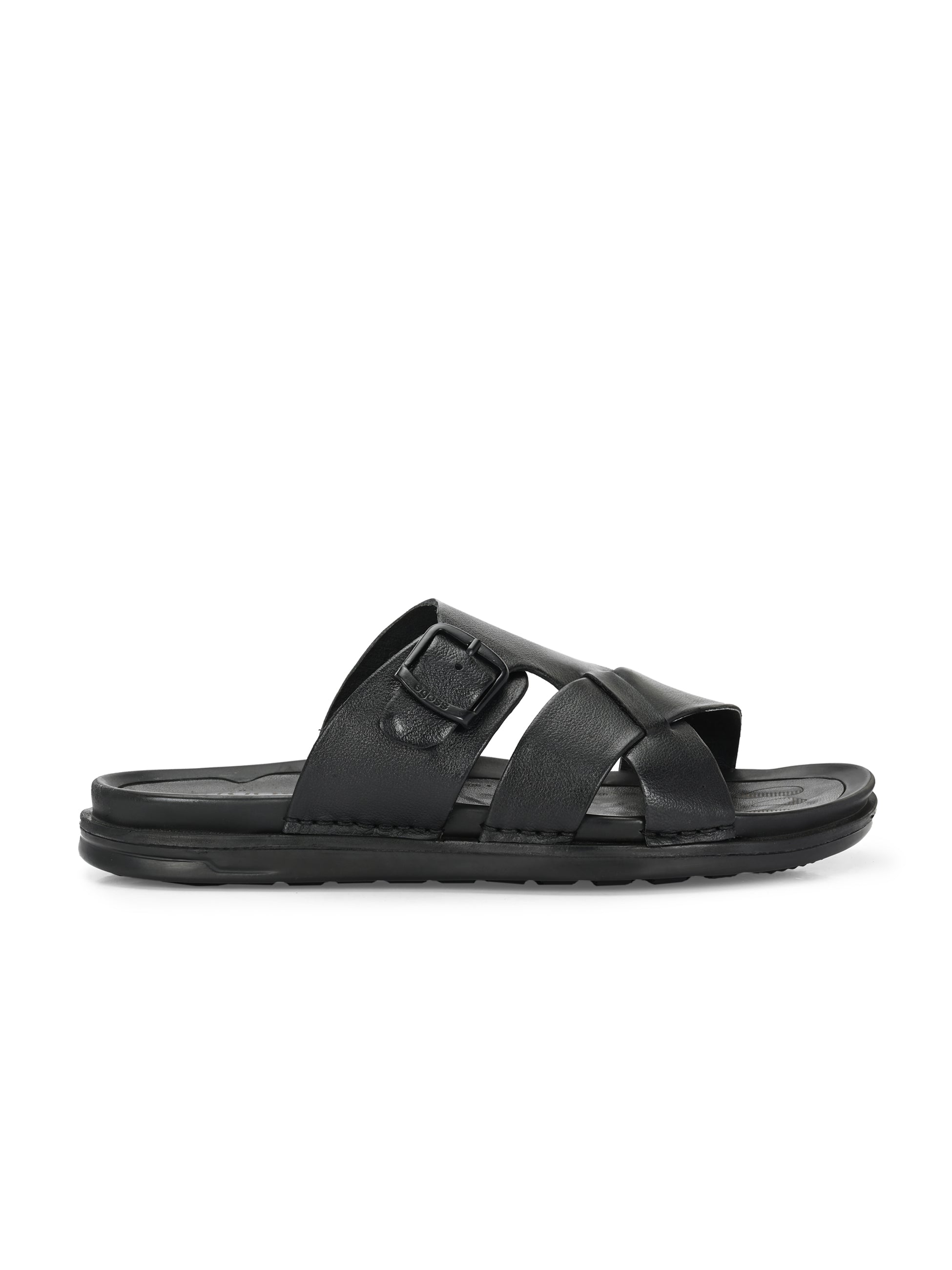 Egoss Leather Slippers For Men