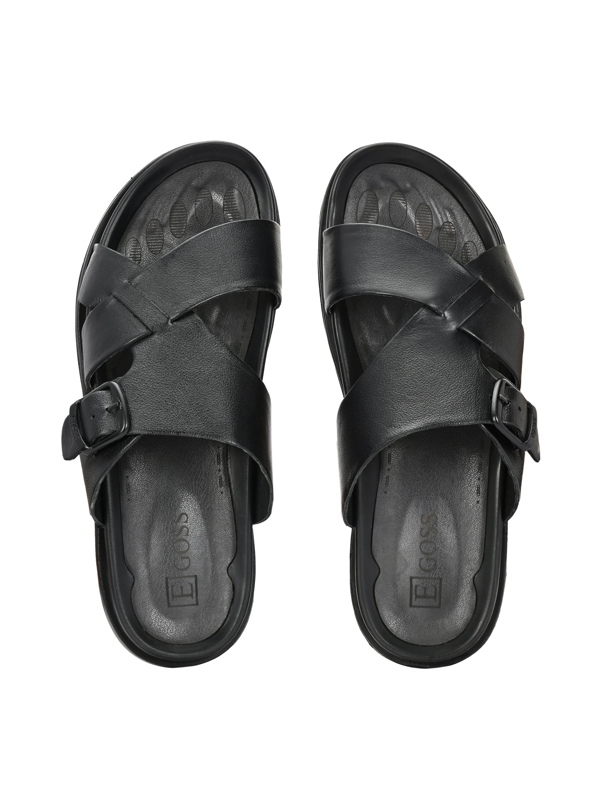 Egoss Leather Slippers For Men