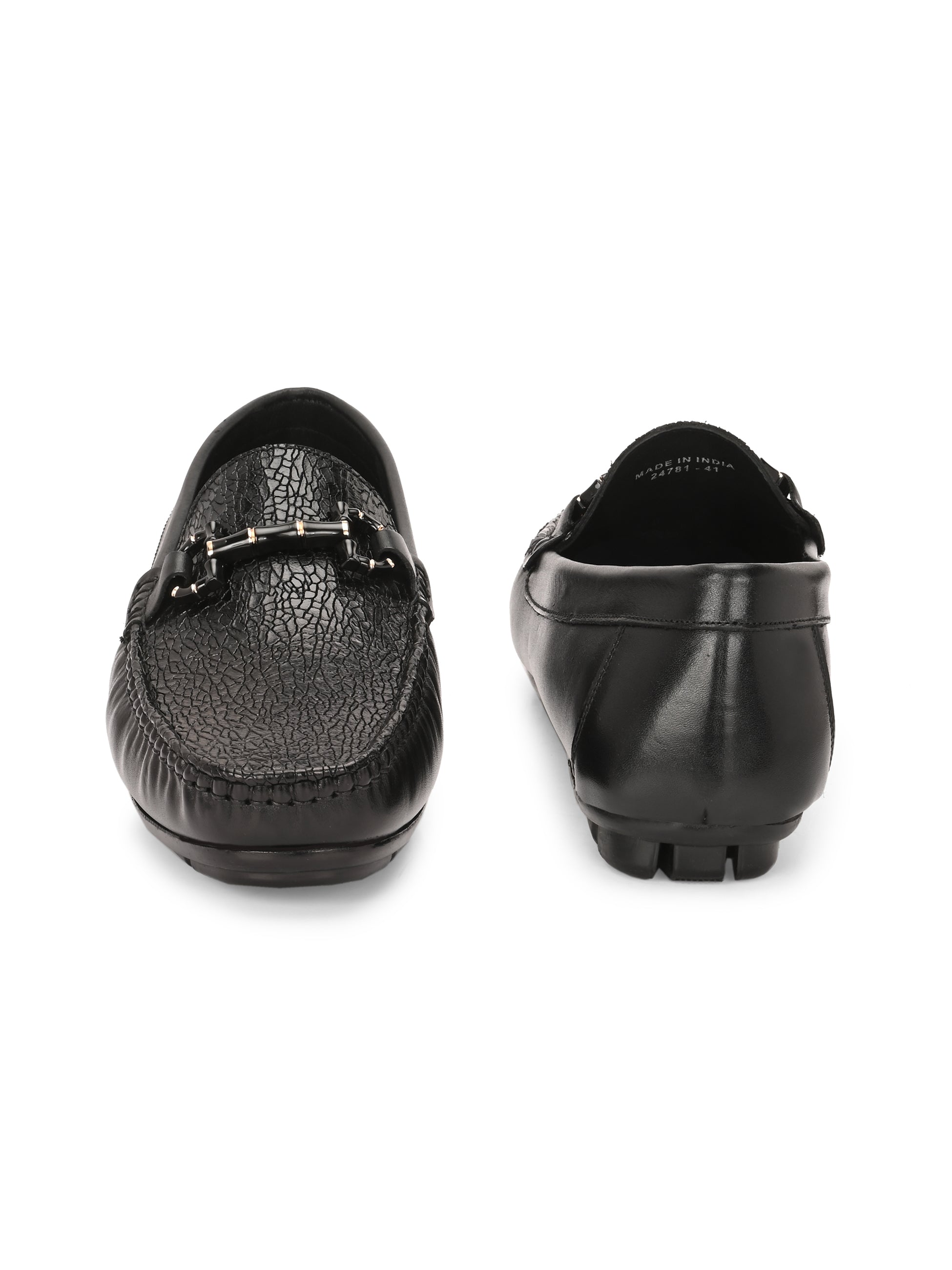 Egoss Platinum Printed Loafers For Men