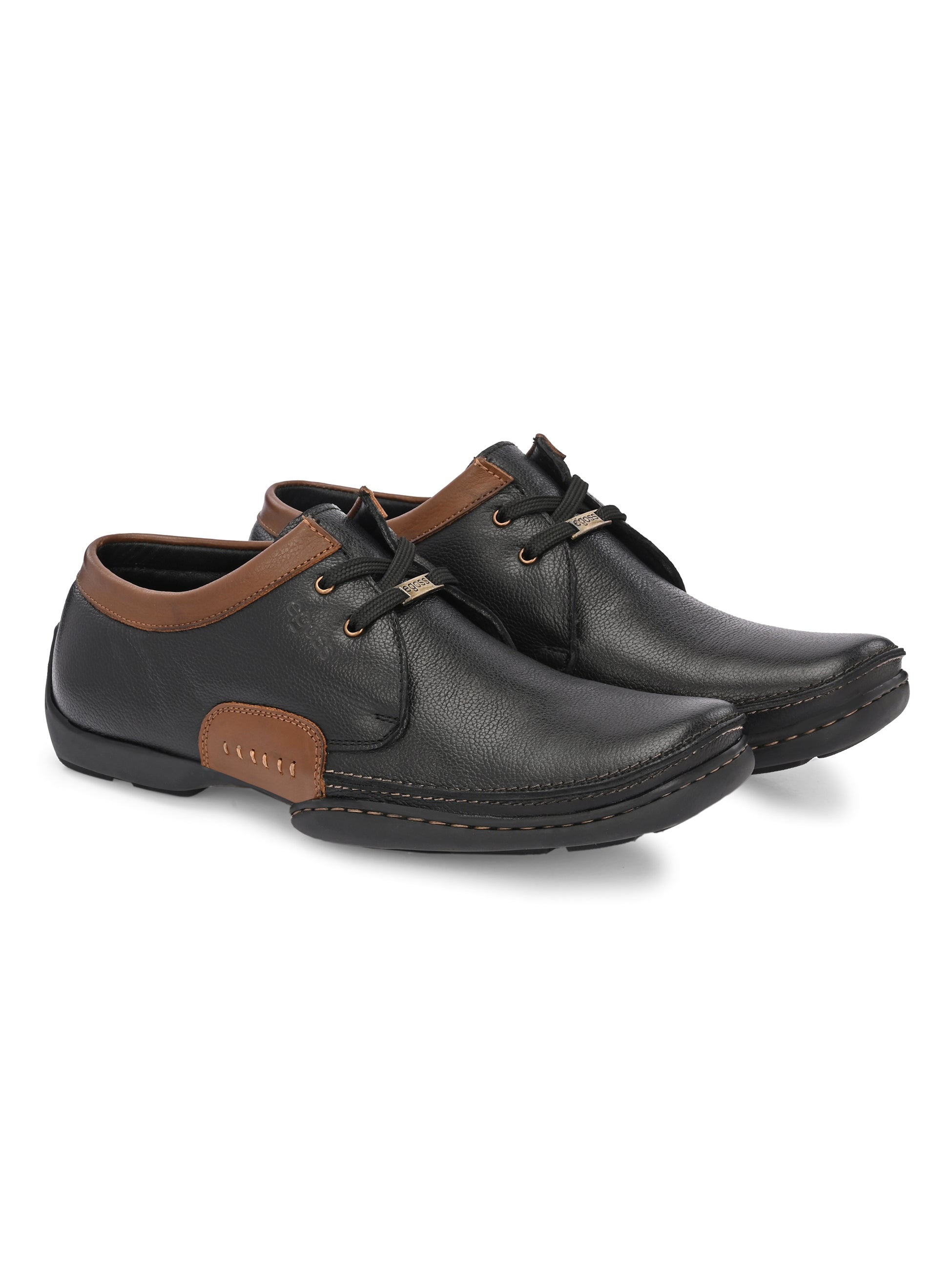 Egoss Casual Derby Lace Up Leather Shoes For Men