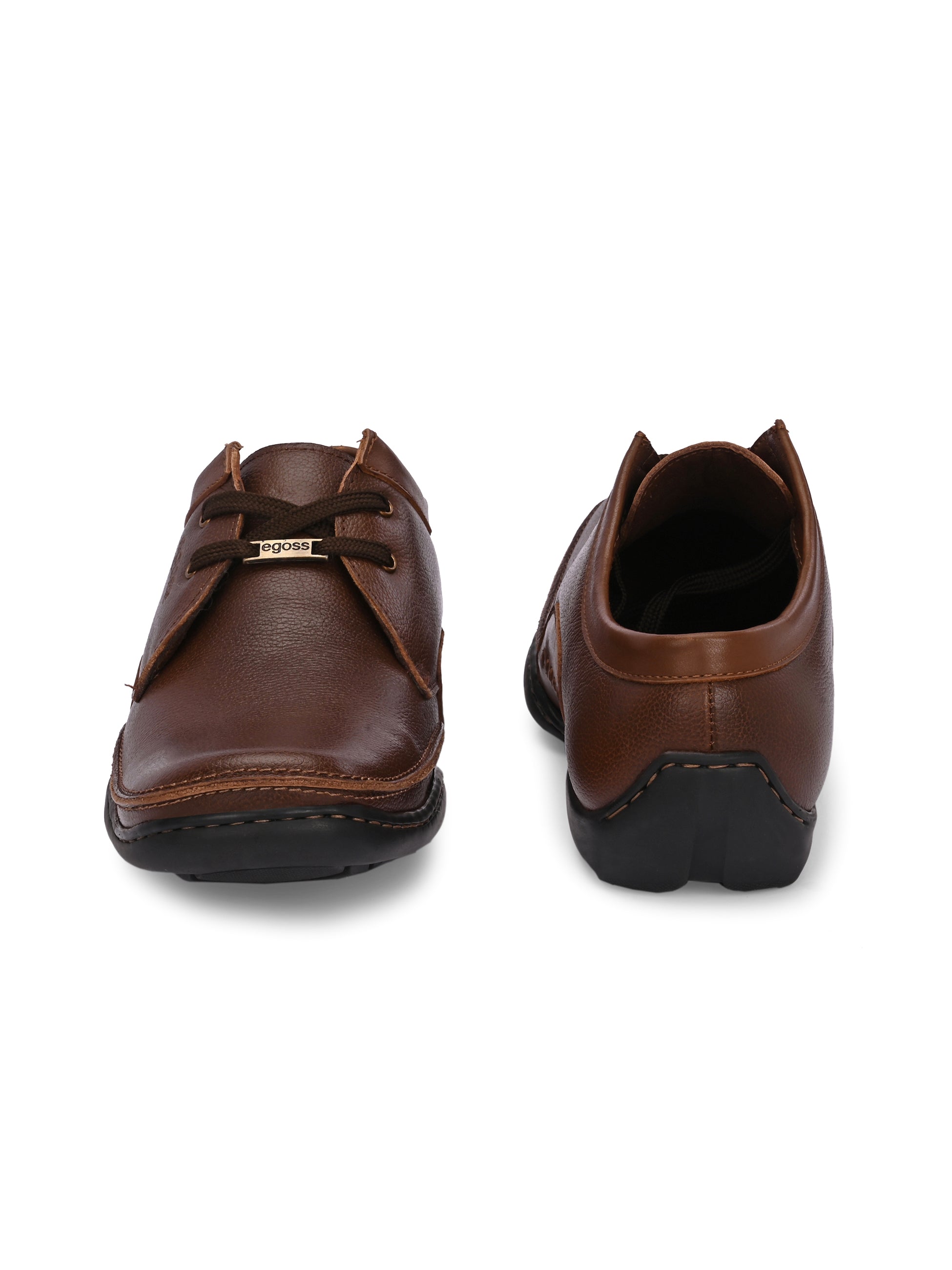 Egoss Casual Derby Lace Up Leather Shoes For Men