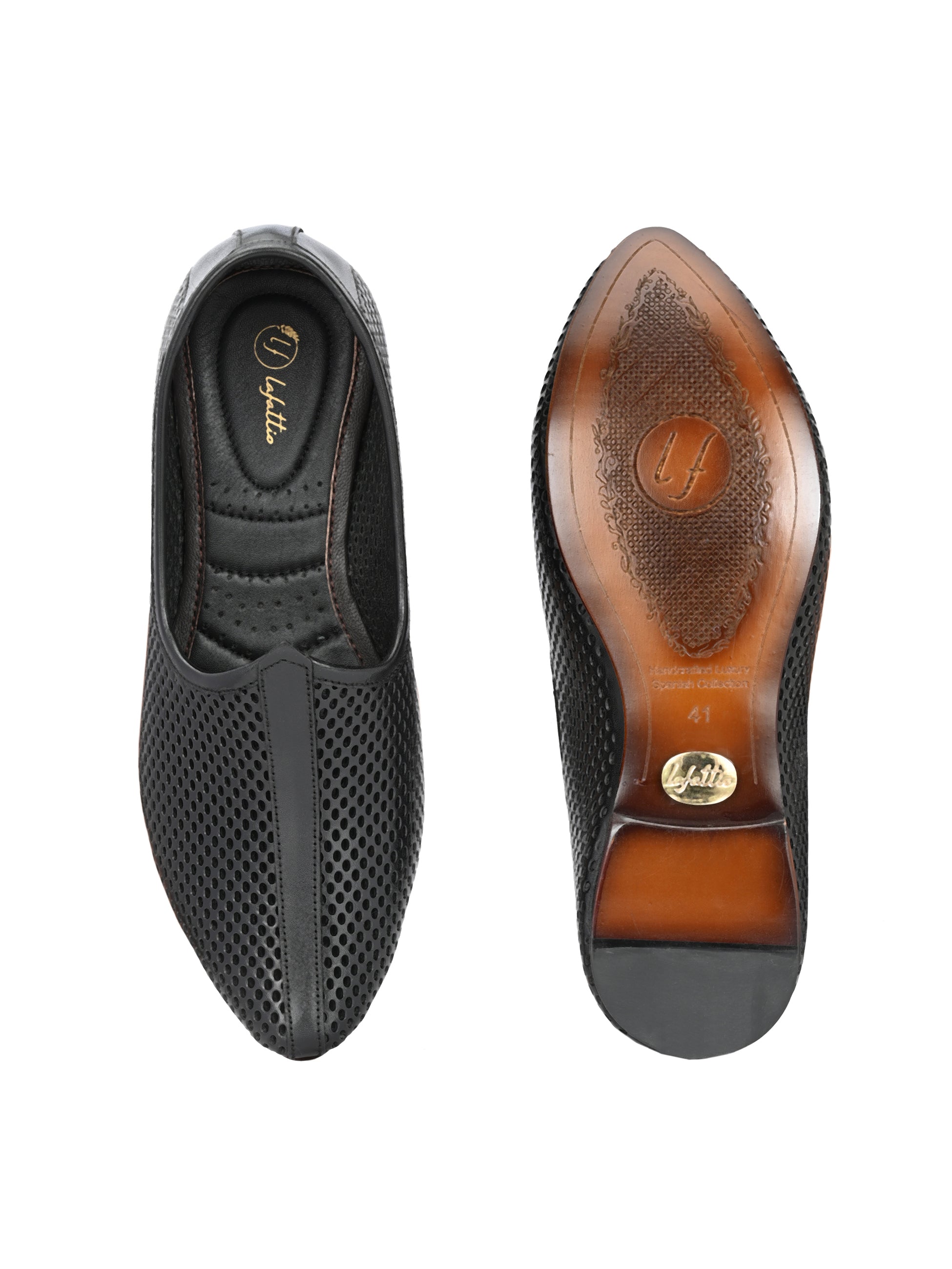 Black Malaga Jooti by Lafattio