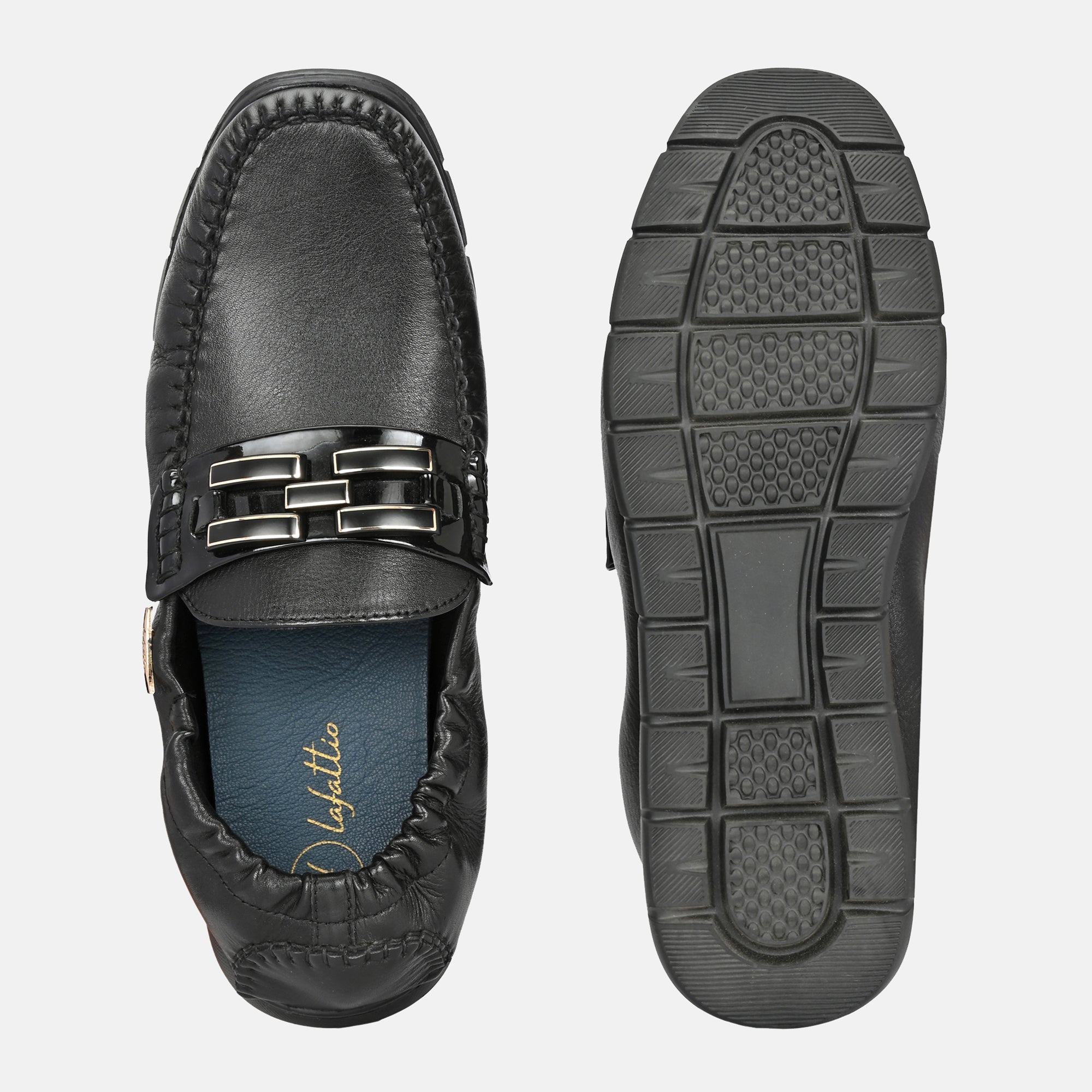 Flexible Buckled Loafers by Lafattio