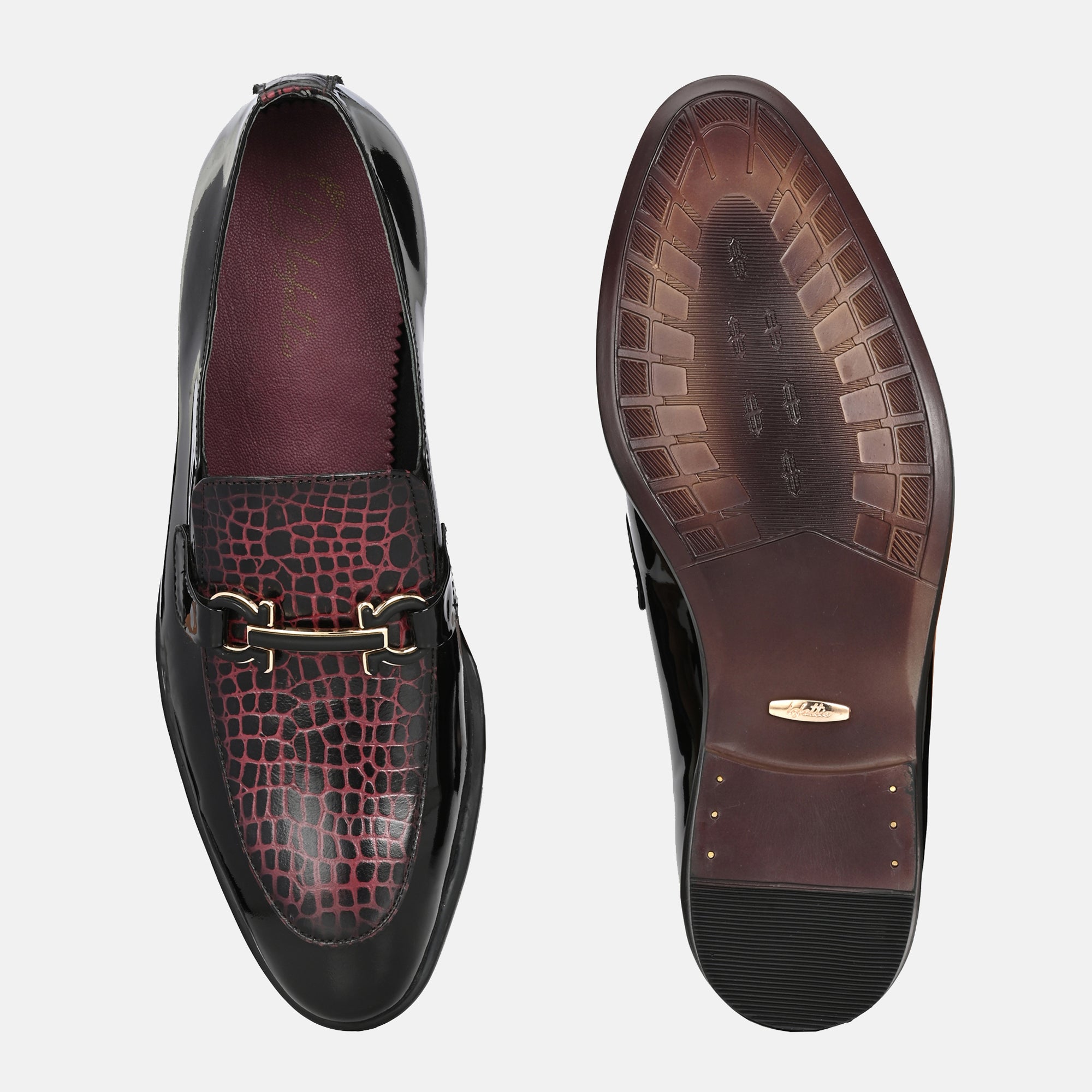 Colour Blocked Buckled Loafers by Lafattio