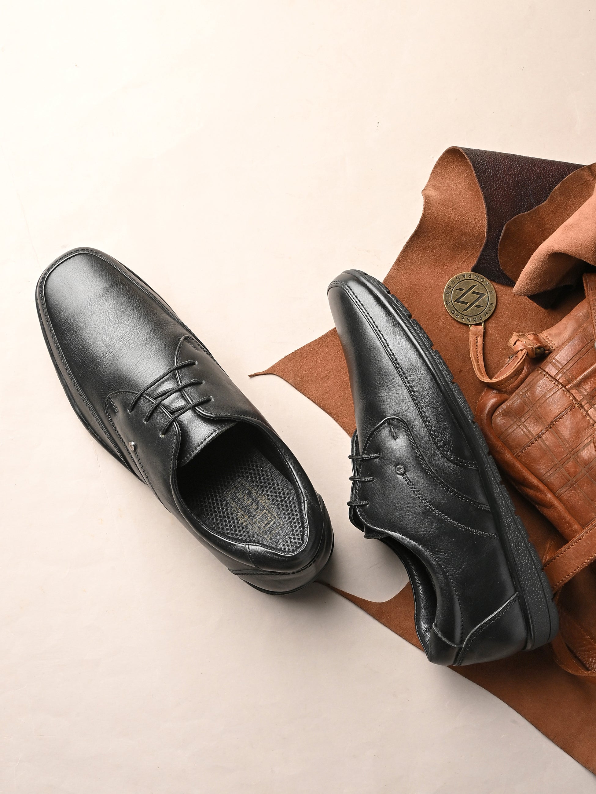 Egoss Casual Derby Lace Up Leather Shoes For Men