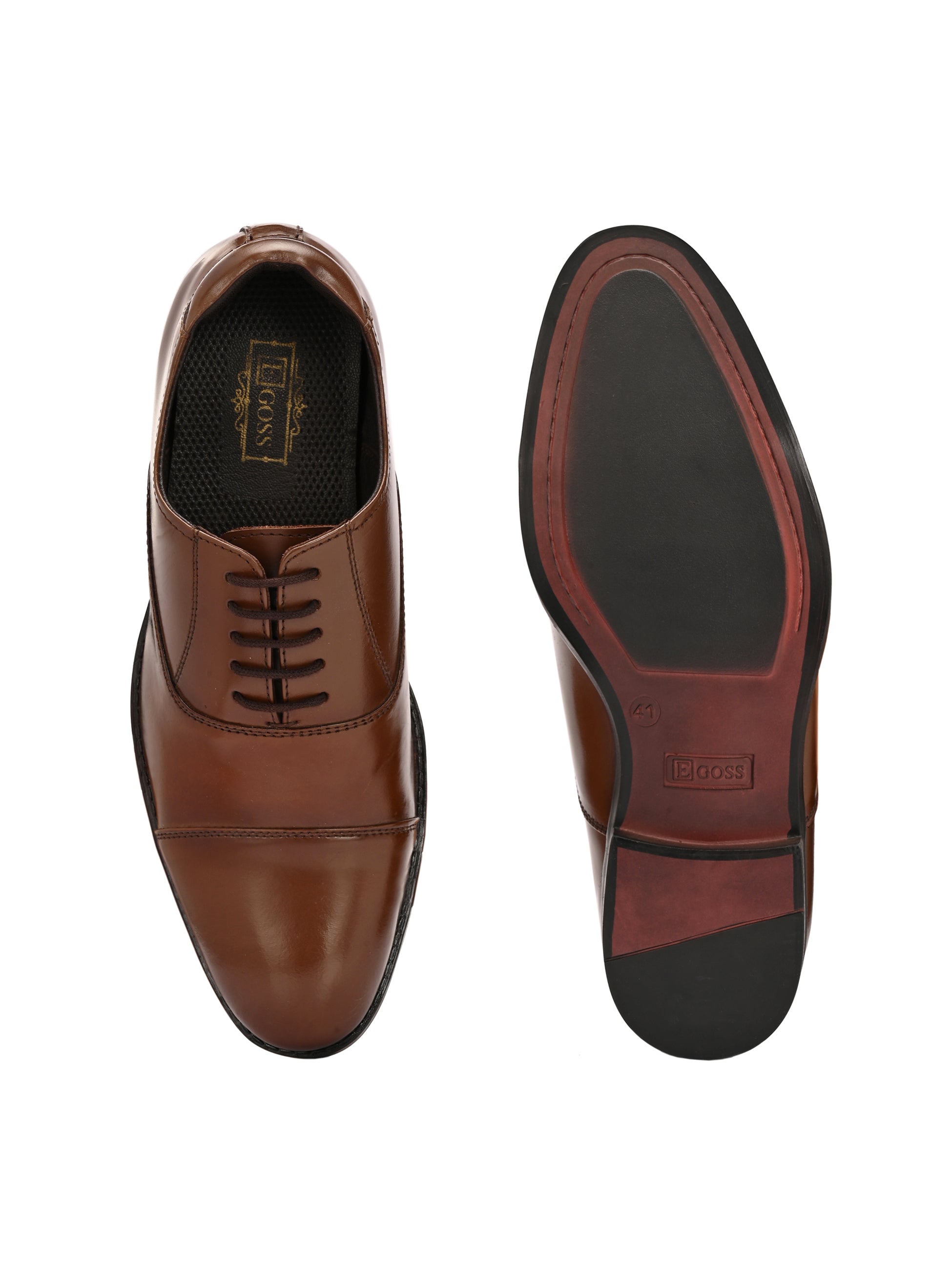 Egoss Formal Leather Laceup Shoes For Men