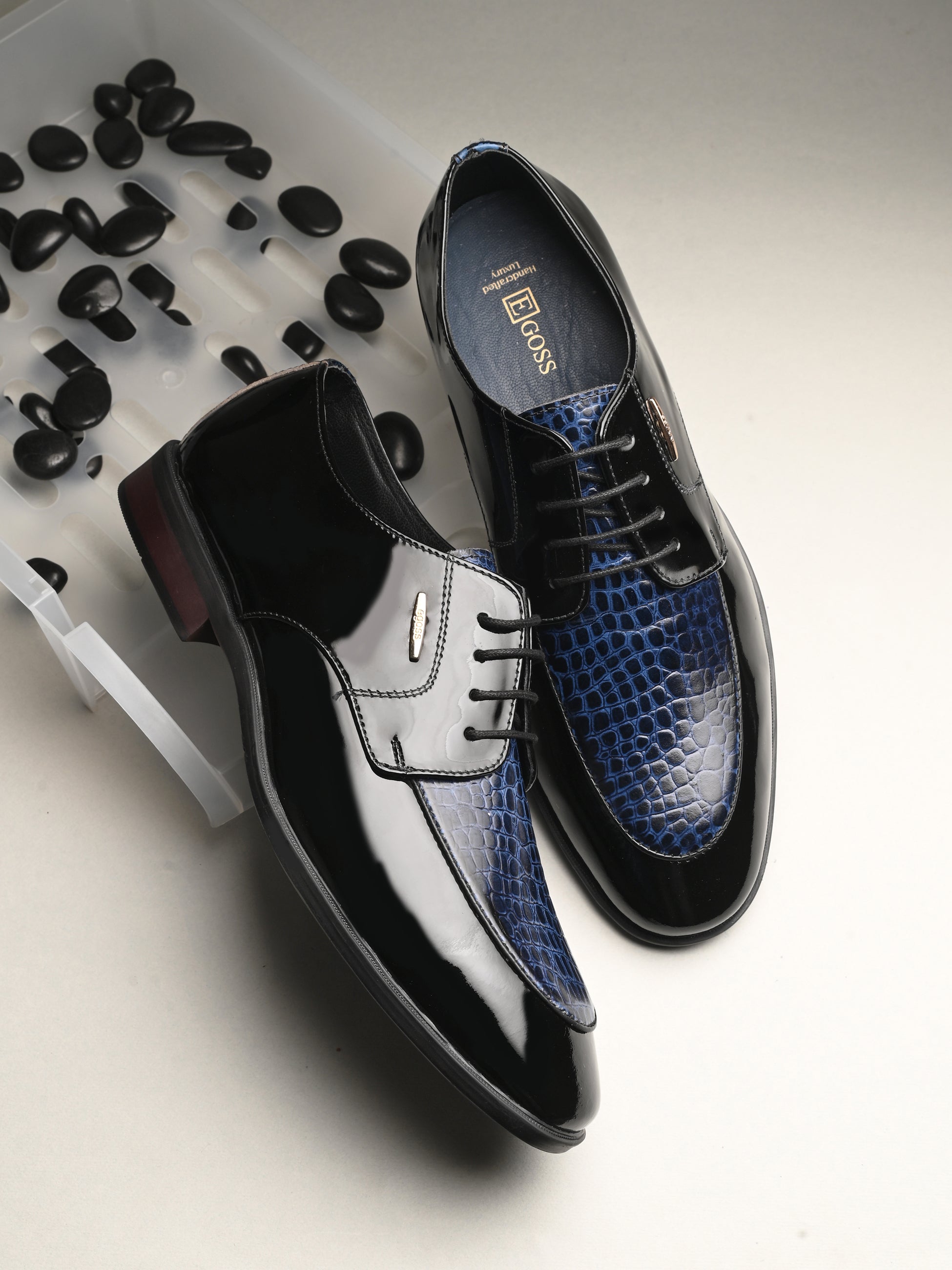 Egoss Platinum Lace-Up Shoes For Men