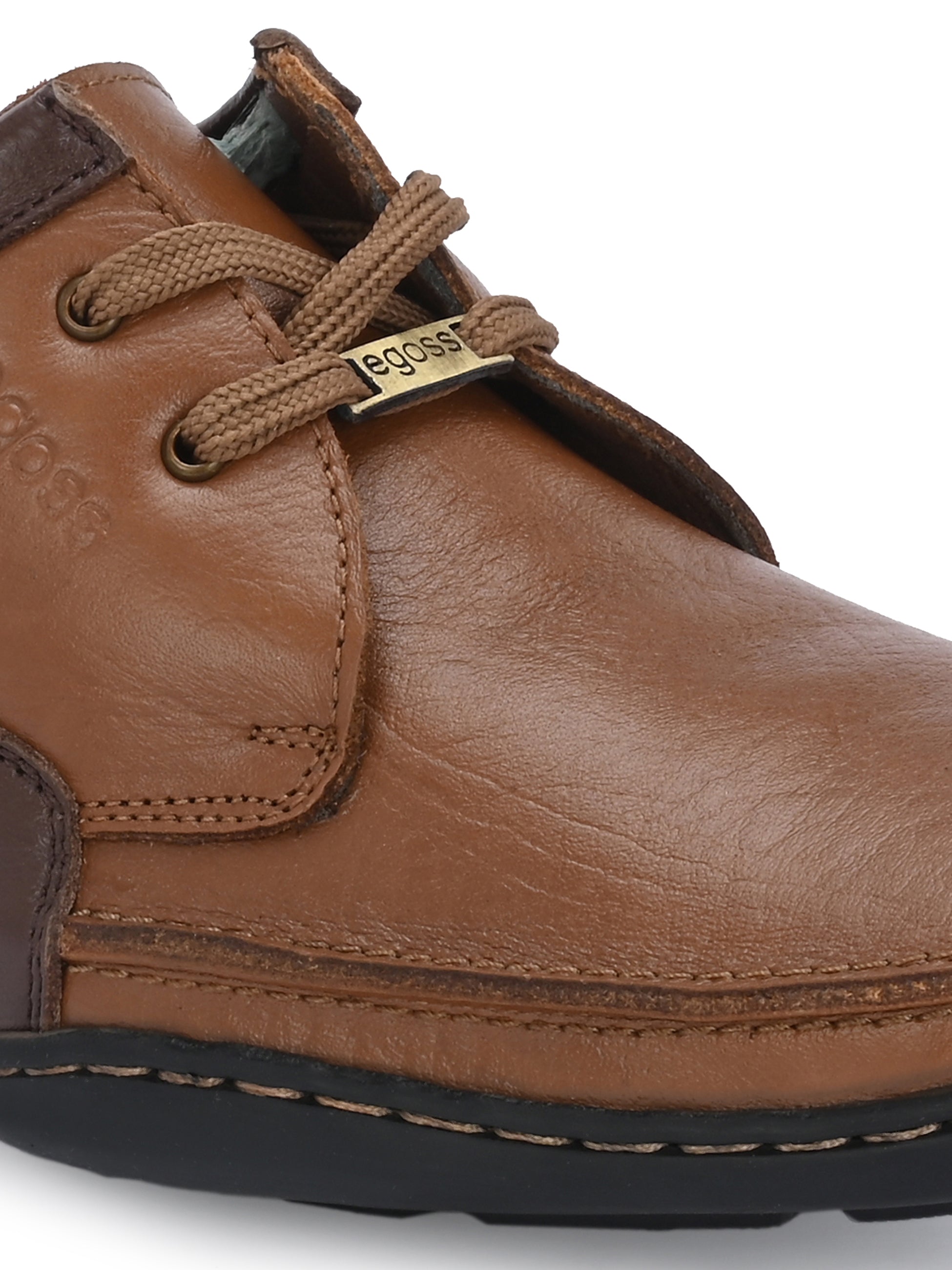 Egoss Casual Derby Lace Up Leather Shoes For Men