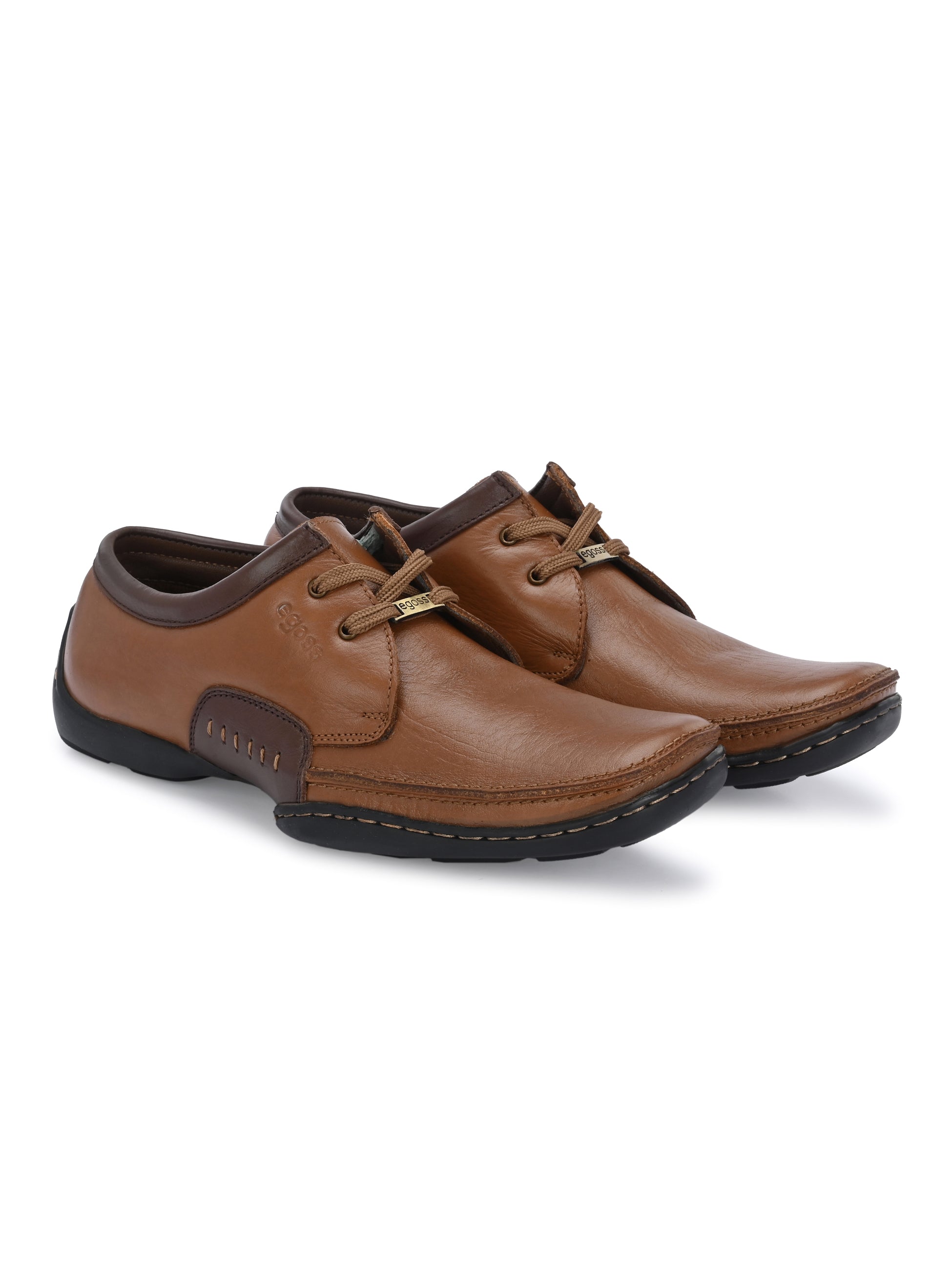 Egoss Casual Derby Lace Up Leather Shoes For Men