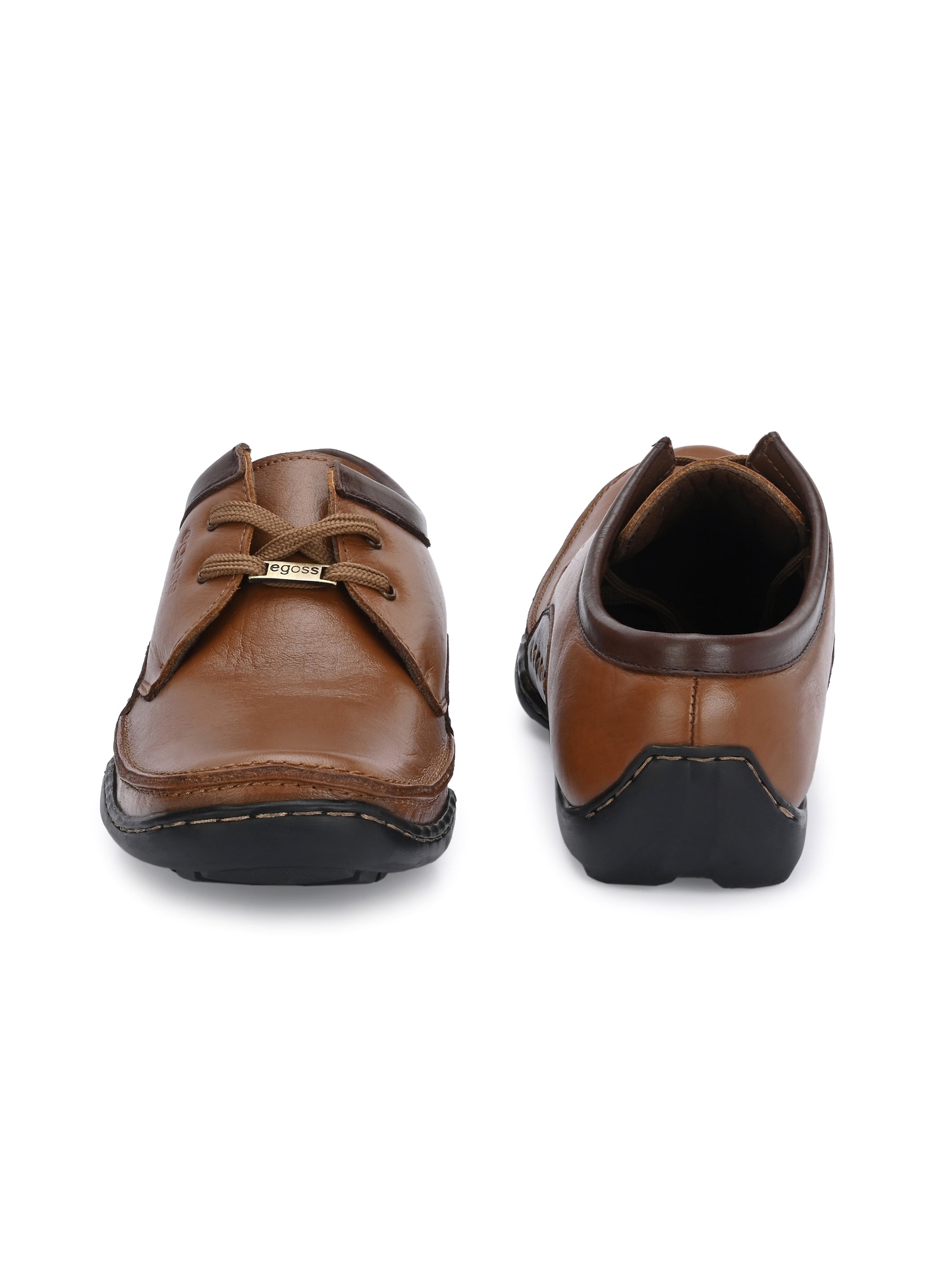 Egoss Casual Derby Lace Up Leather Shoes For Men