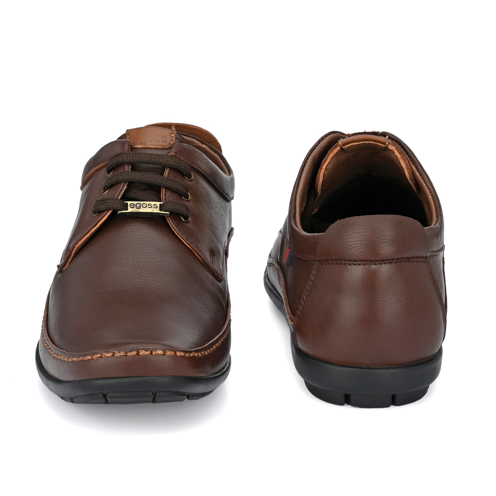 Egoss Leather Casual Lace-Up Shoes For Men