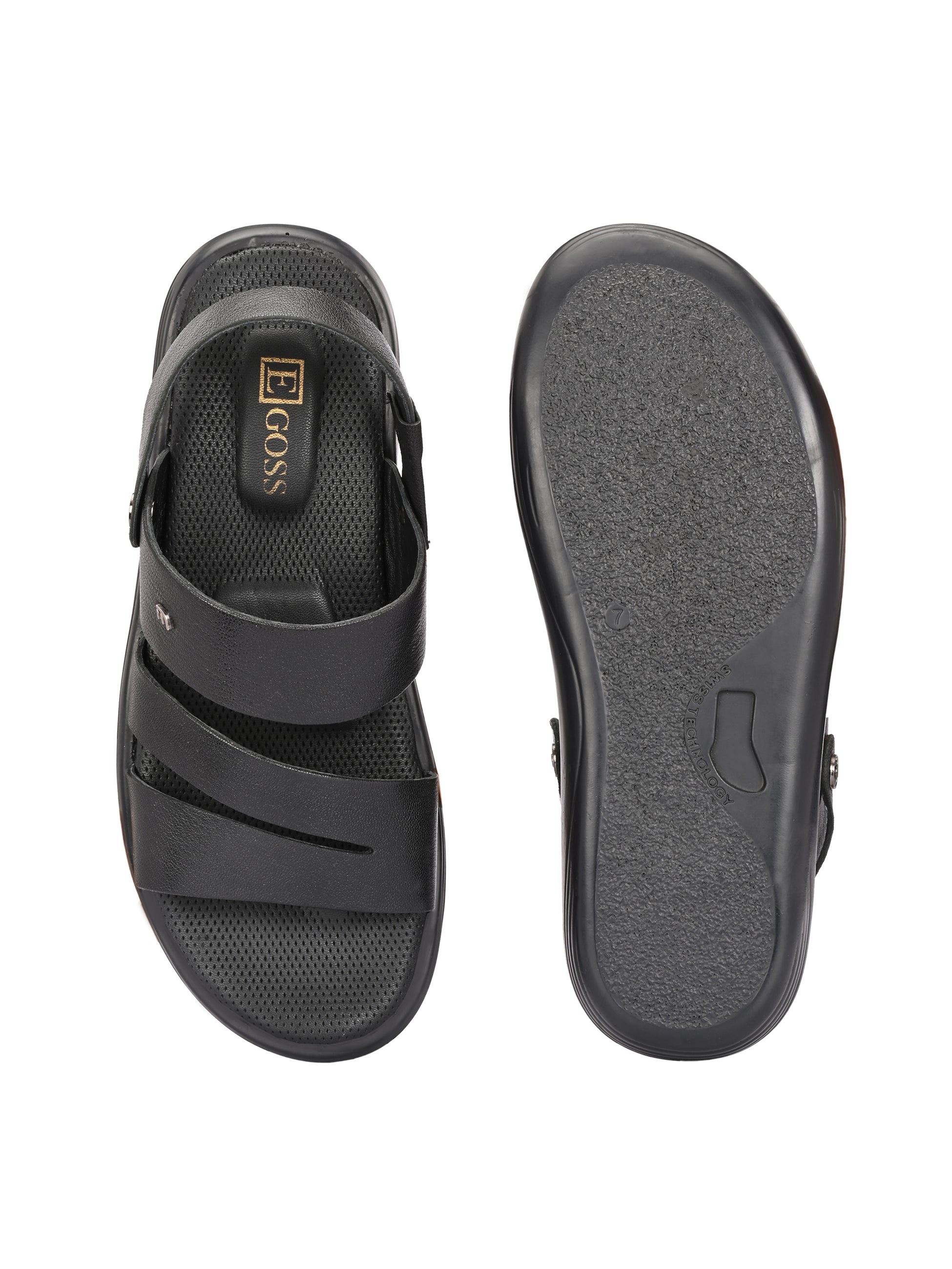 Egoss Leather Slippers For Men