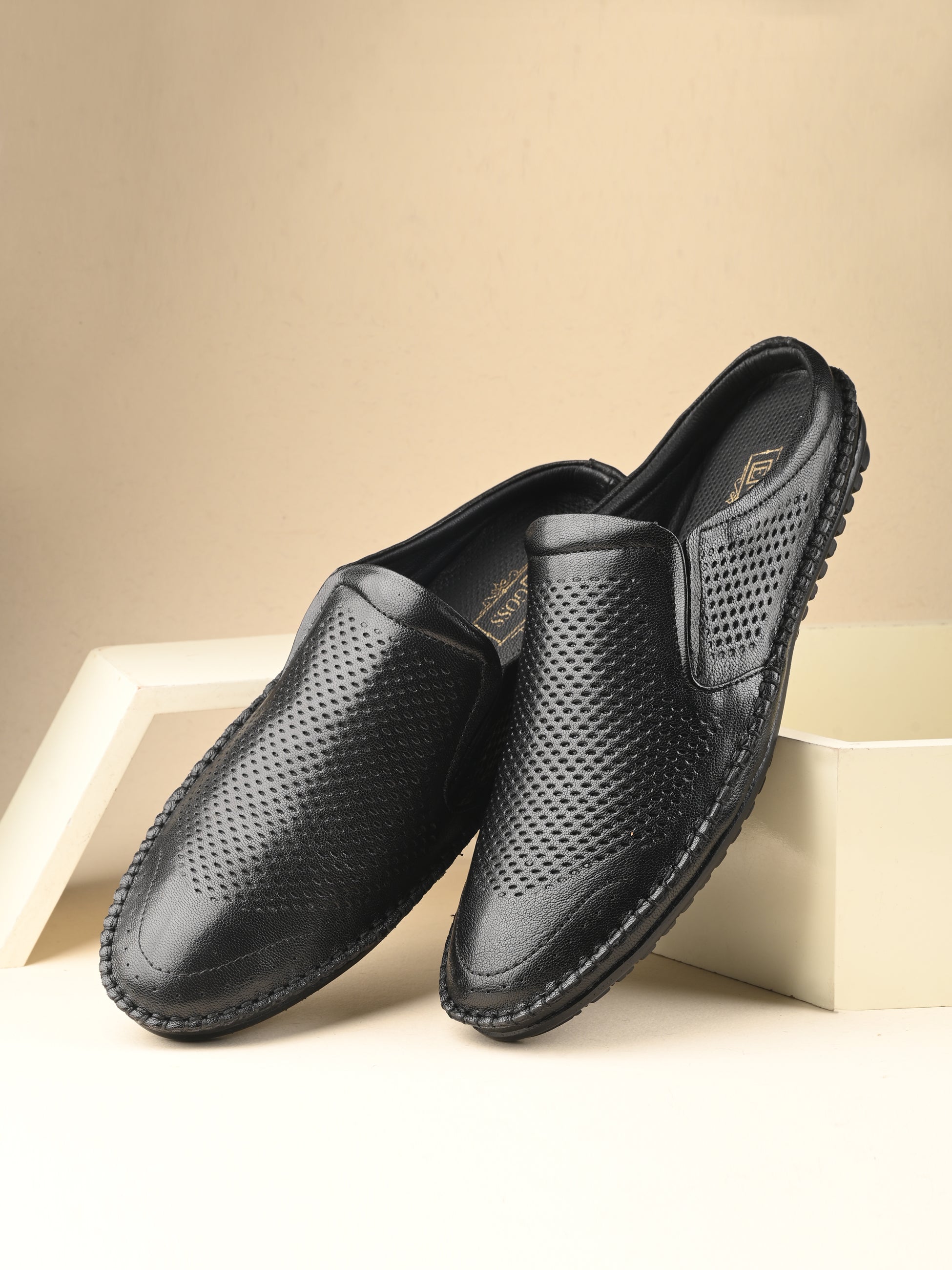 Egoss Leather Casual Slip On Shoes For Men