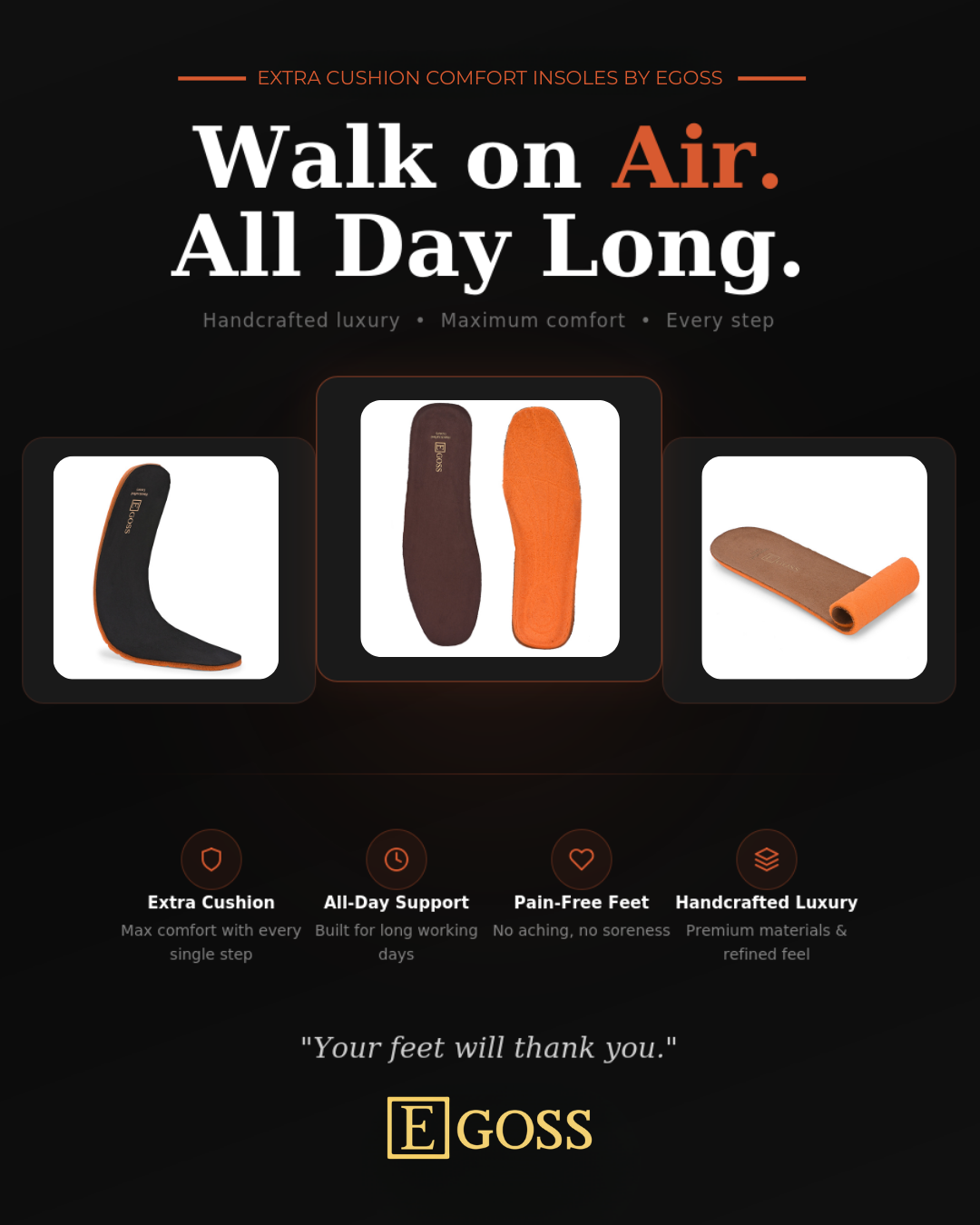 Everyday Comfort Insoles by Egoss