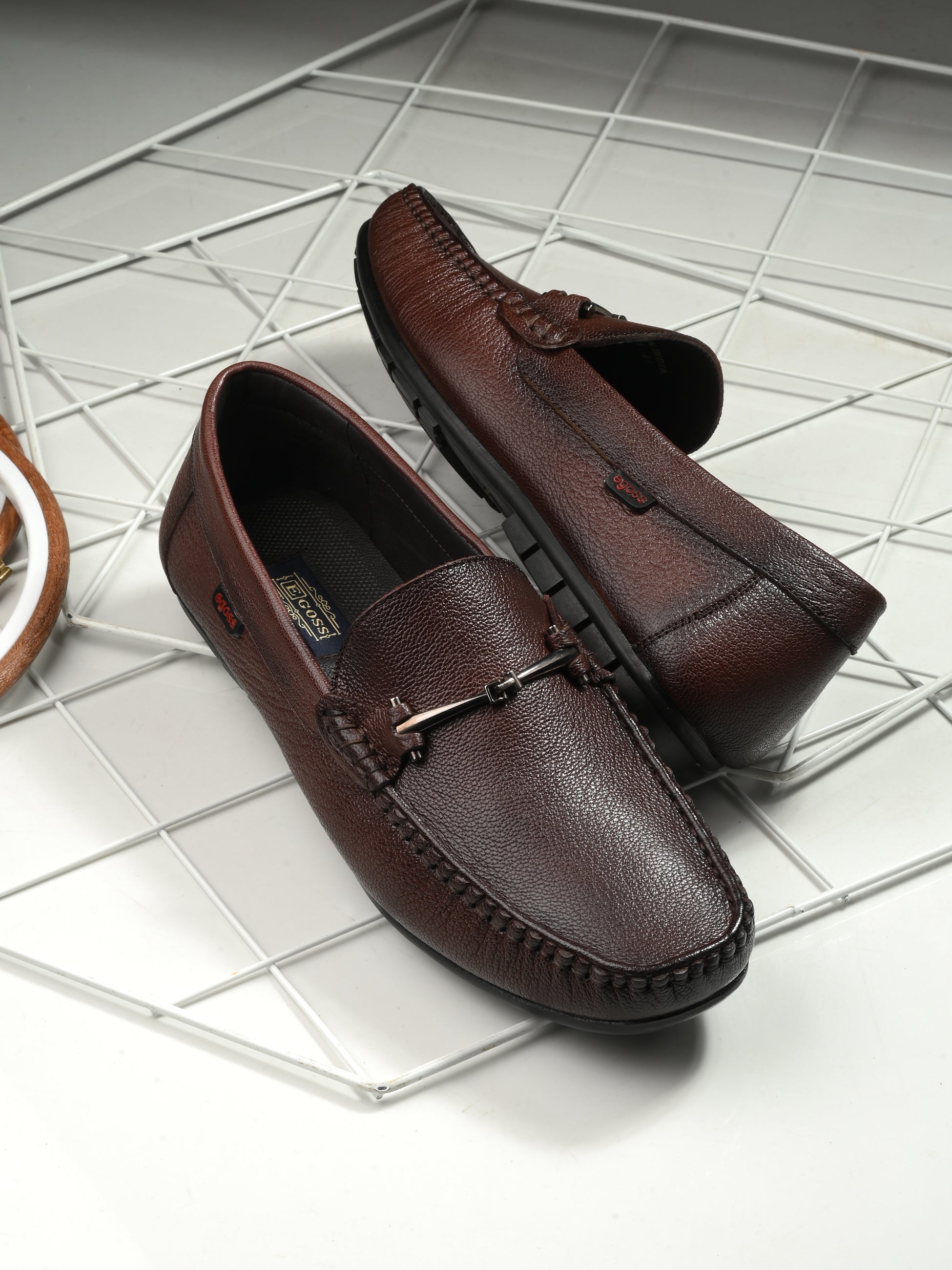 Egoss Casual Leather Loafers Shoes For Men