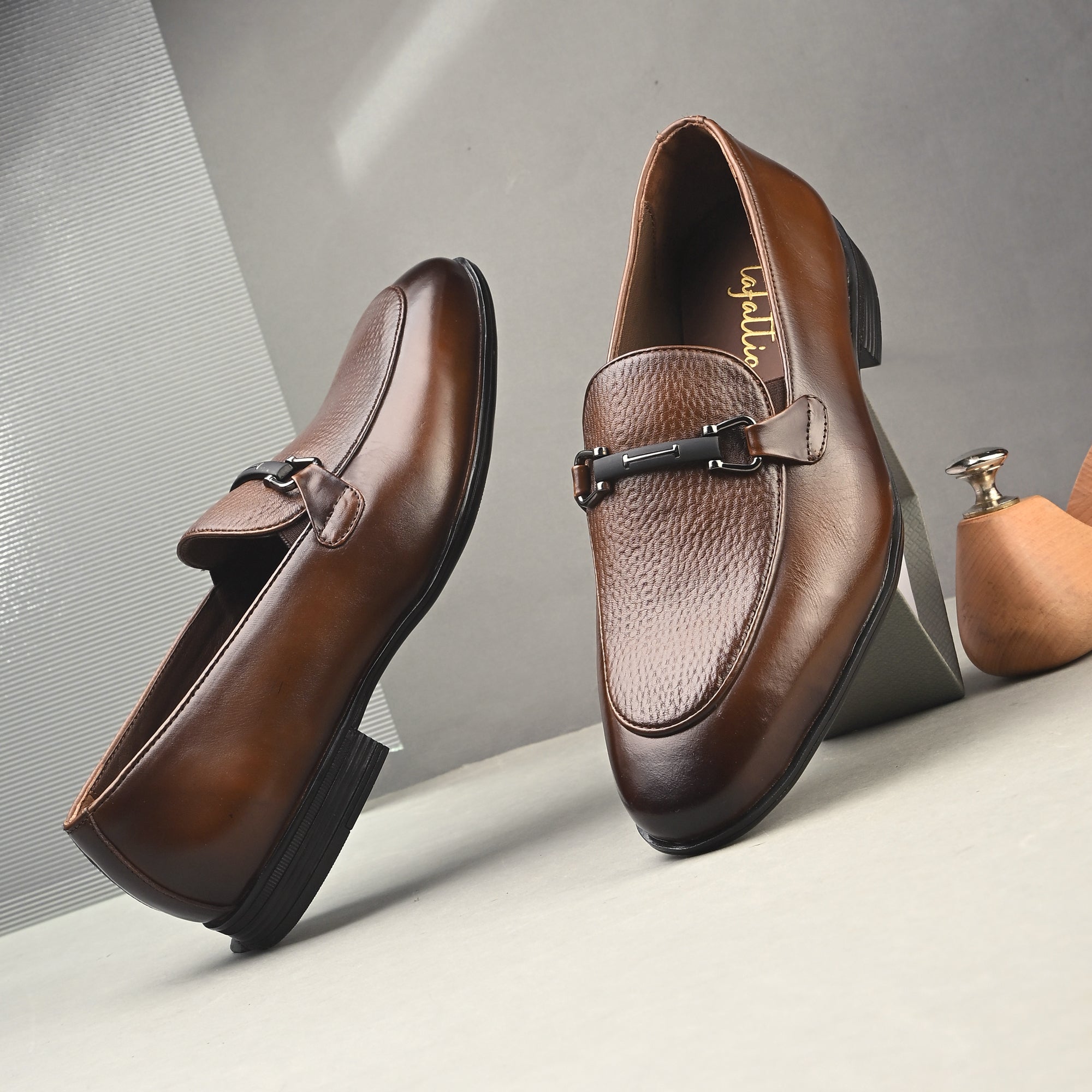 Buckled Party Loafers by Lafattio