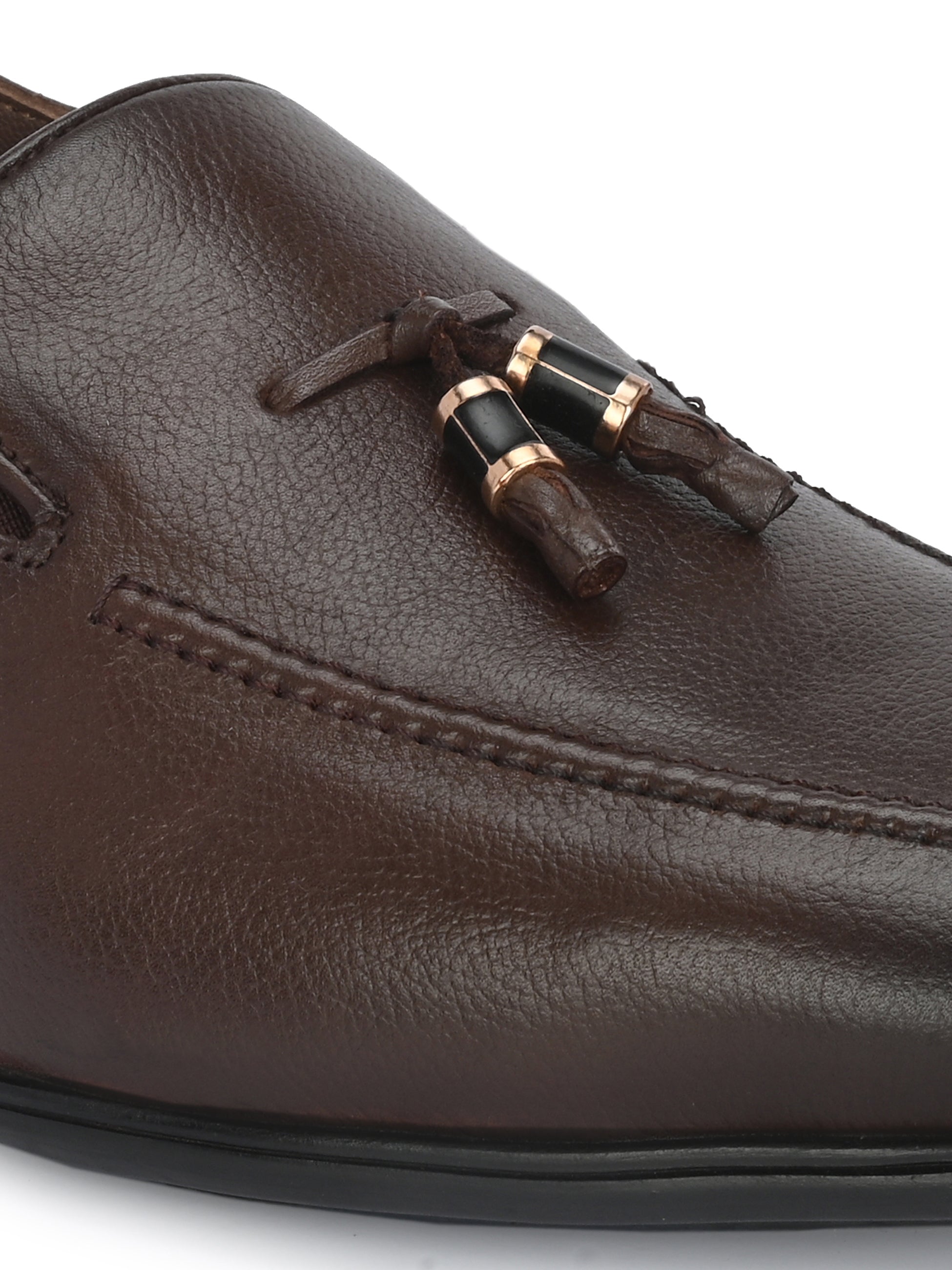 Egoss Gold Tassel Loafers for Men