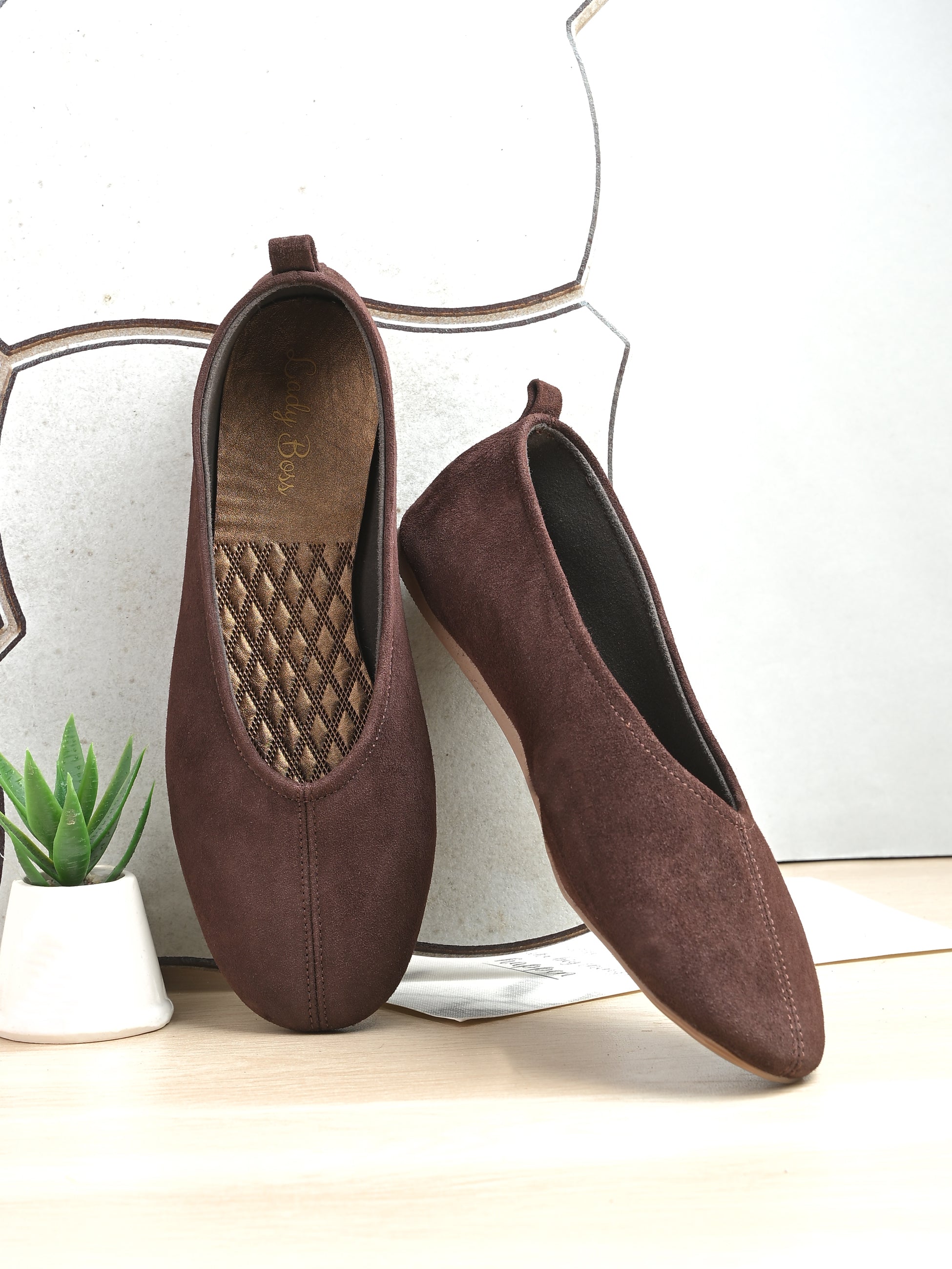 BOSS BALLERINAS SUEDE ladybossbyegoss
